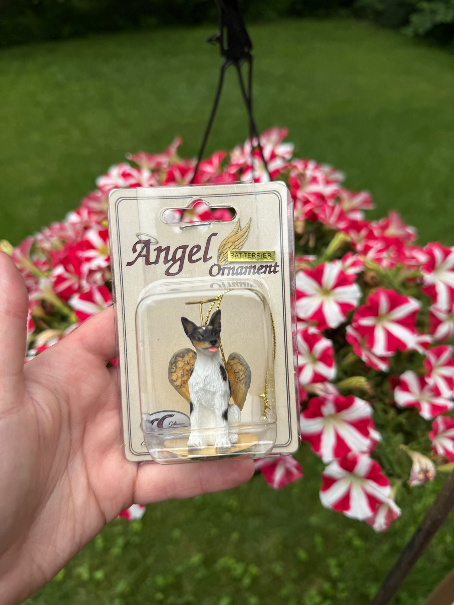 Rat Terrier Dog Angel Figurine