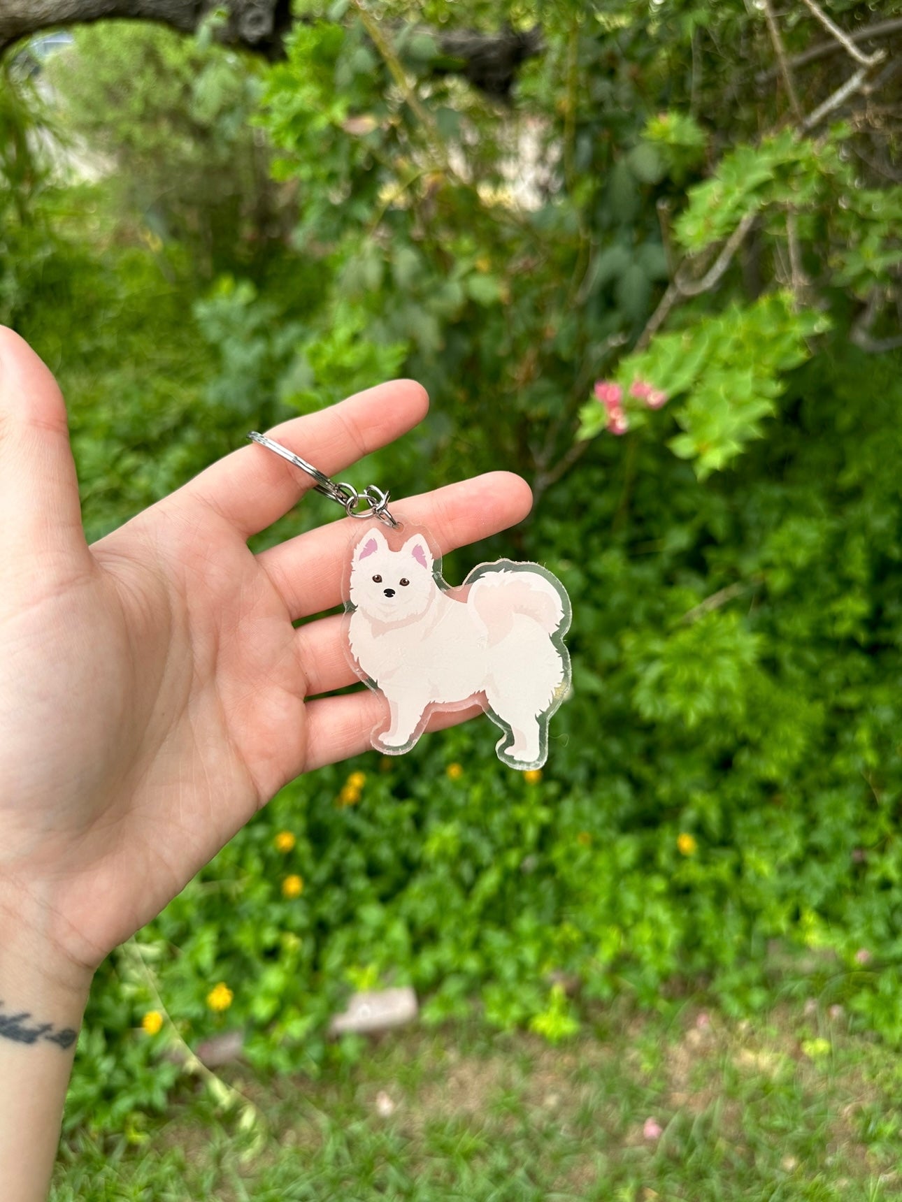 Volpino Italiano Dog 2.5in Acrylic Keychain