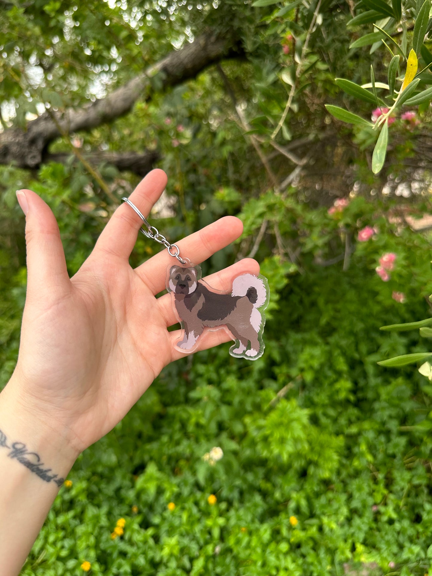 Caucasian Shepherd Dog 2.5in Acrylic Keychain