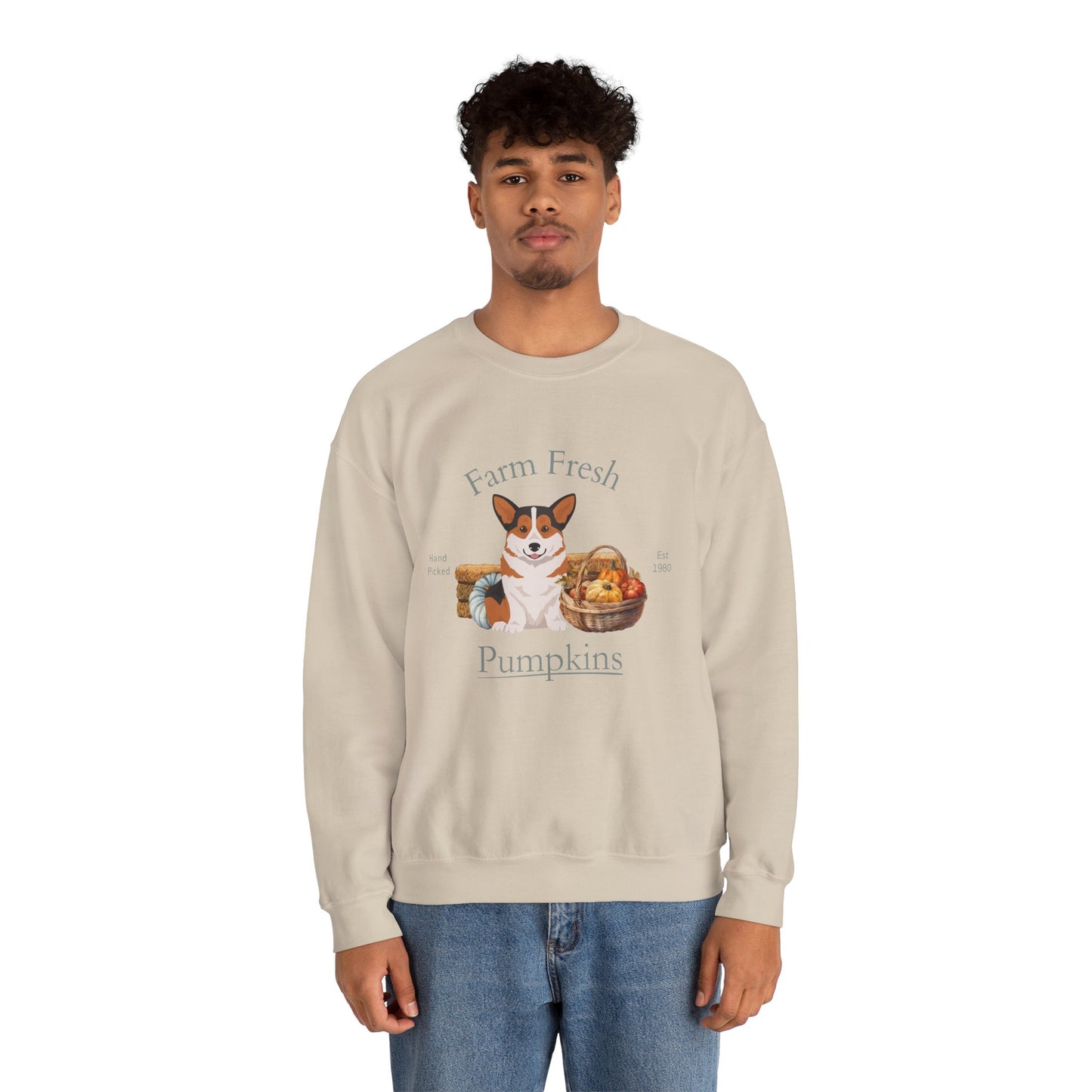 Pembroke Welsh Corgi Dog Fall Halloween Unisex Heavy Blend Crewneck Sweatshirt