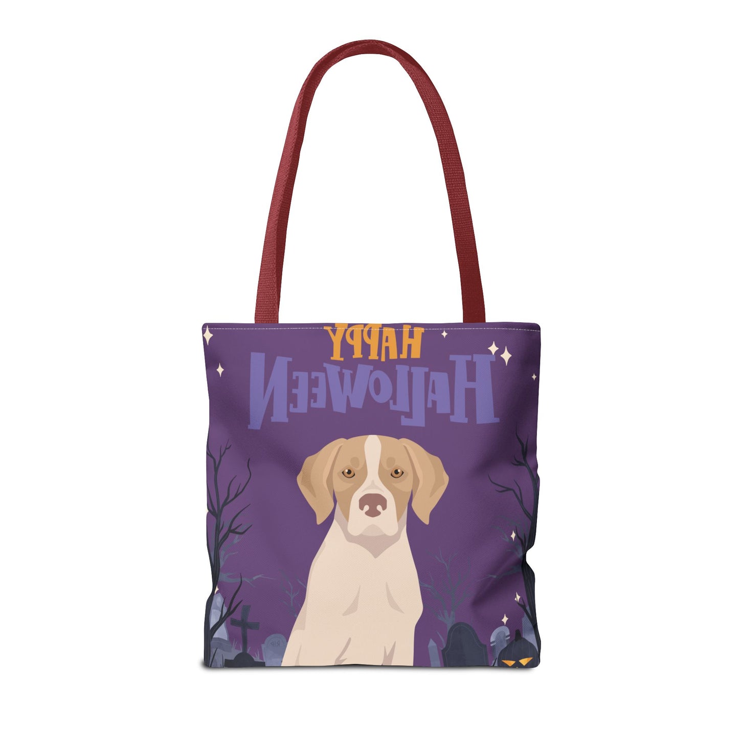 Pointer Dog Happy Halloween Tote Bag 16x16