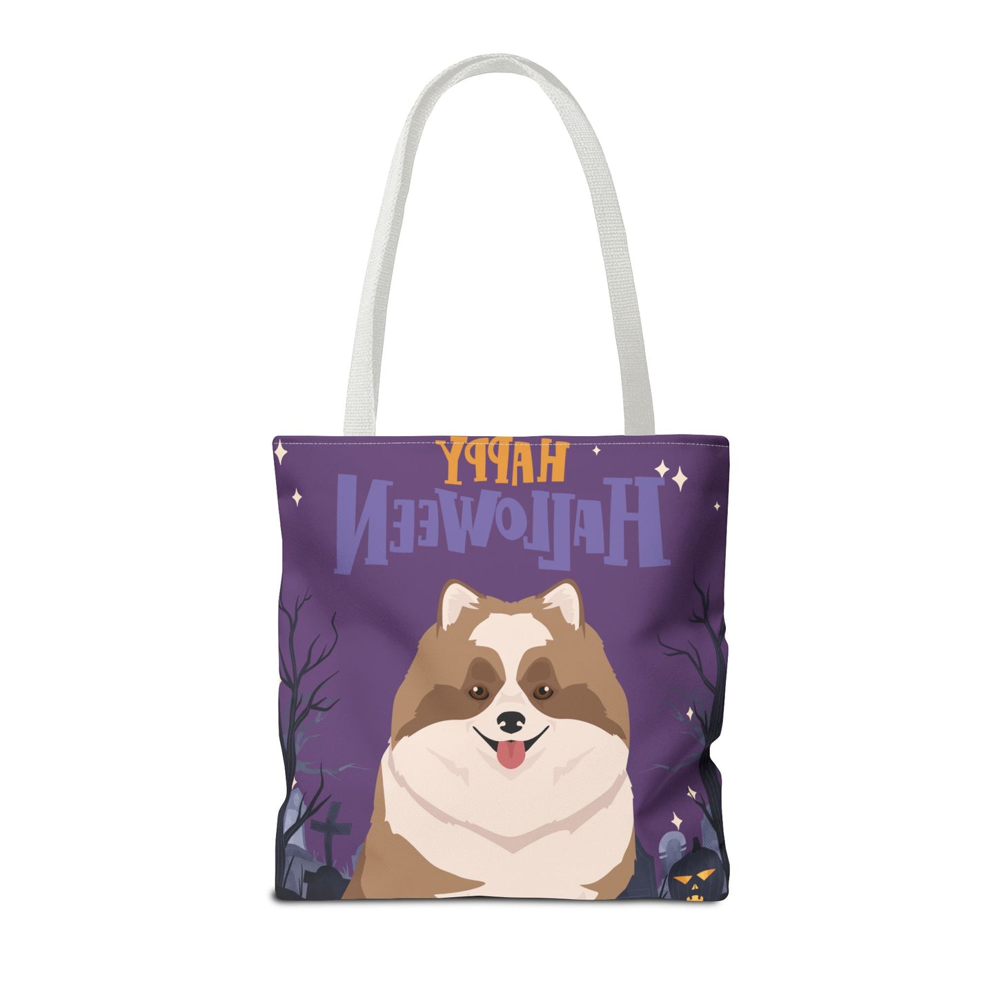 Pomeranian Dog Happy Halloween Tote Bag 16x16