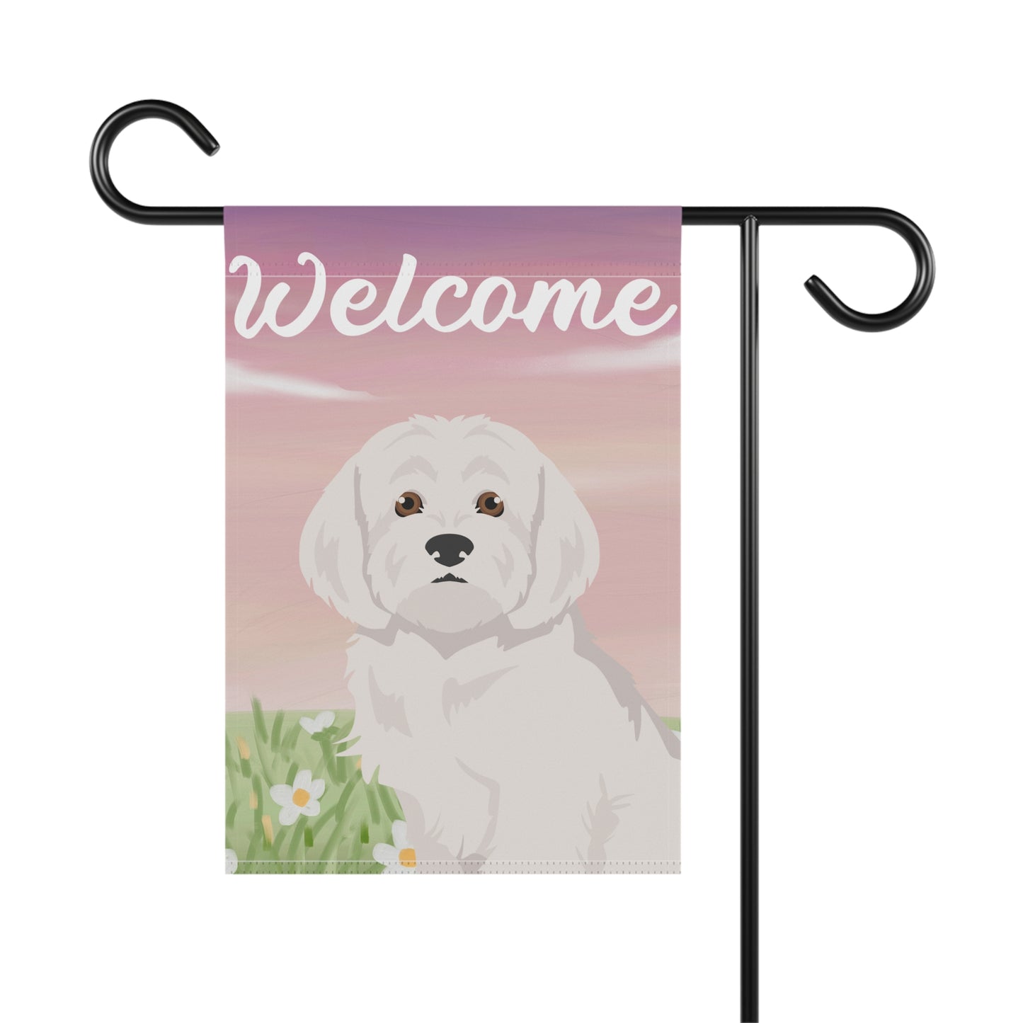 Maltses Dog Welcome Garden Flag