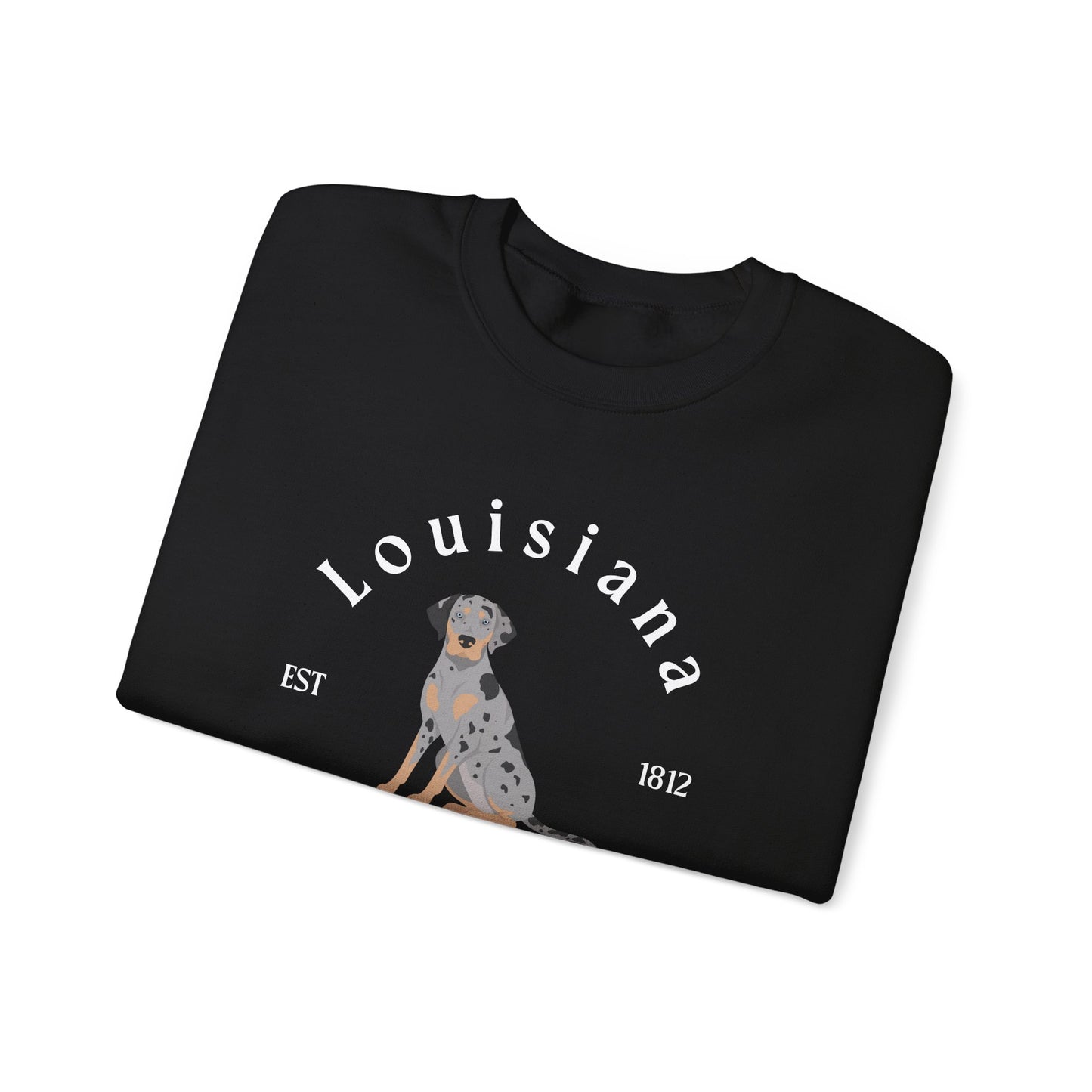 Catahoula Leopard Dog State Dogs Unisex Heavy Blend Crewneck Sweatshirt