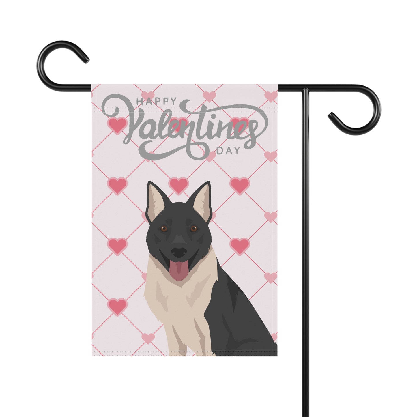 Russo European Laika Dog Valentines Day Garden Flag