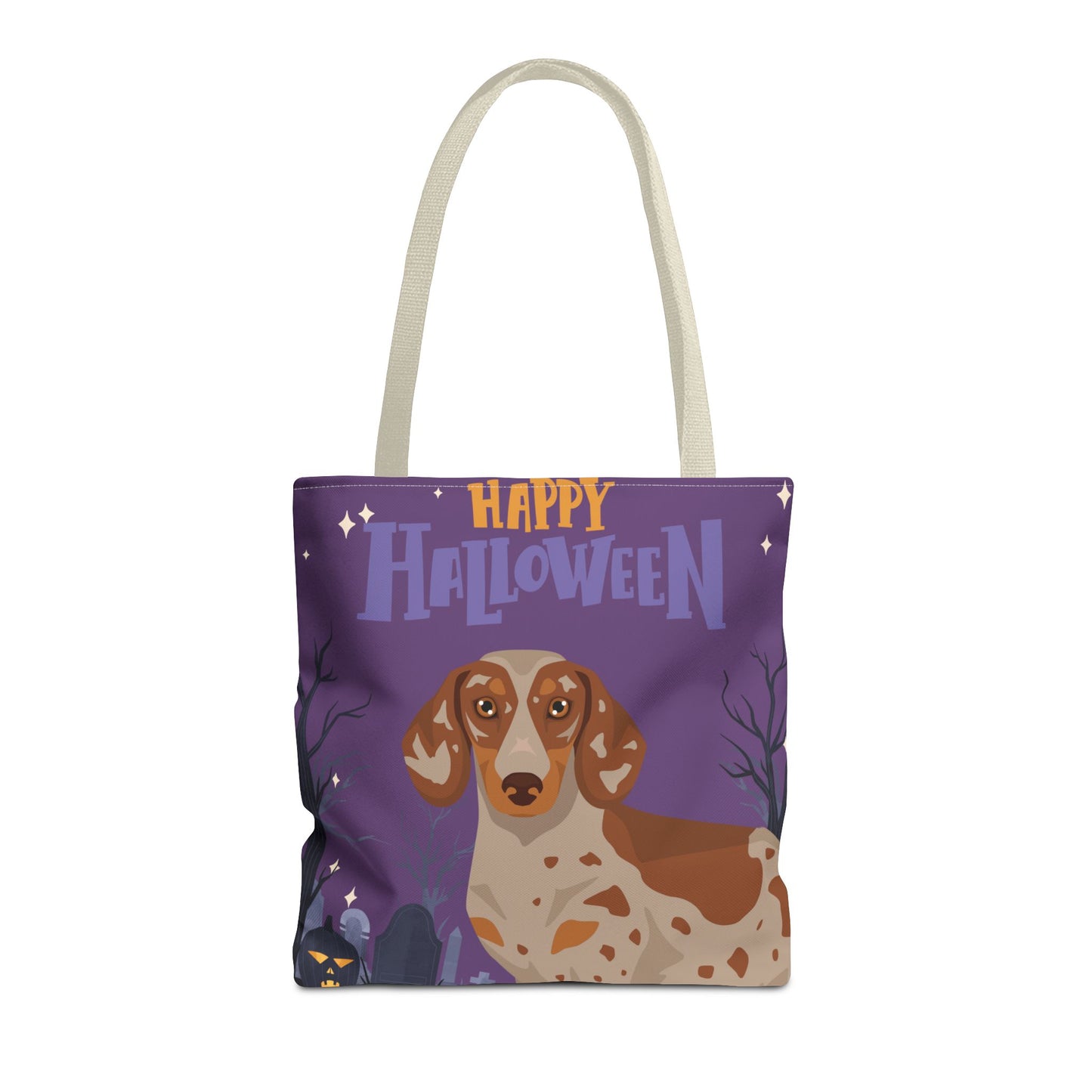 Dachshund Dog Happy Halloween Tote Bag 16x16
