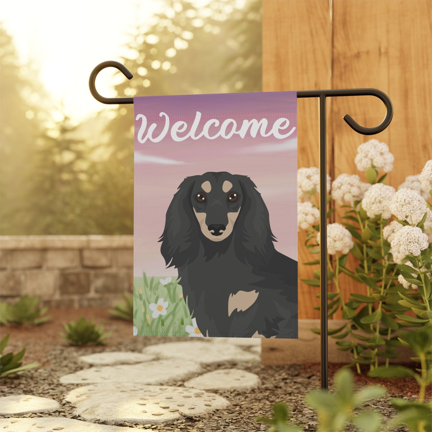 Dachshund Dog Welcome Garden Flag
