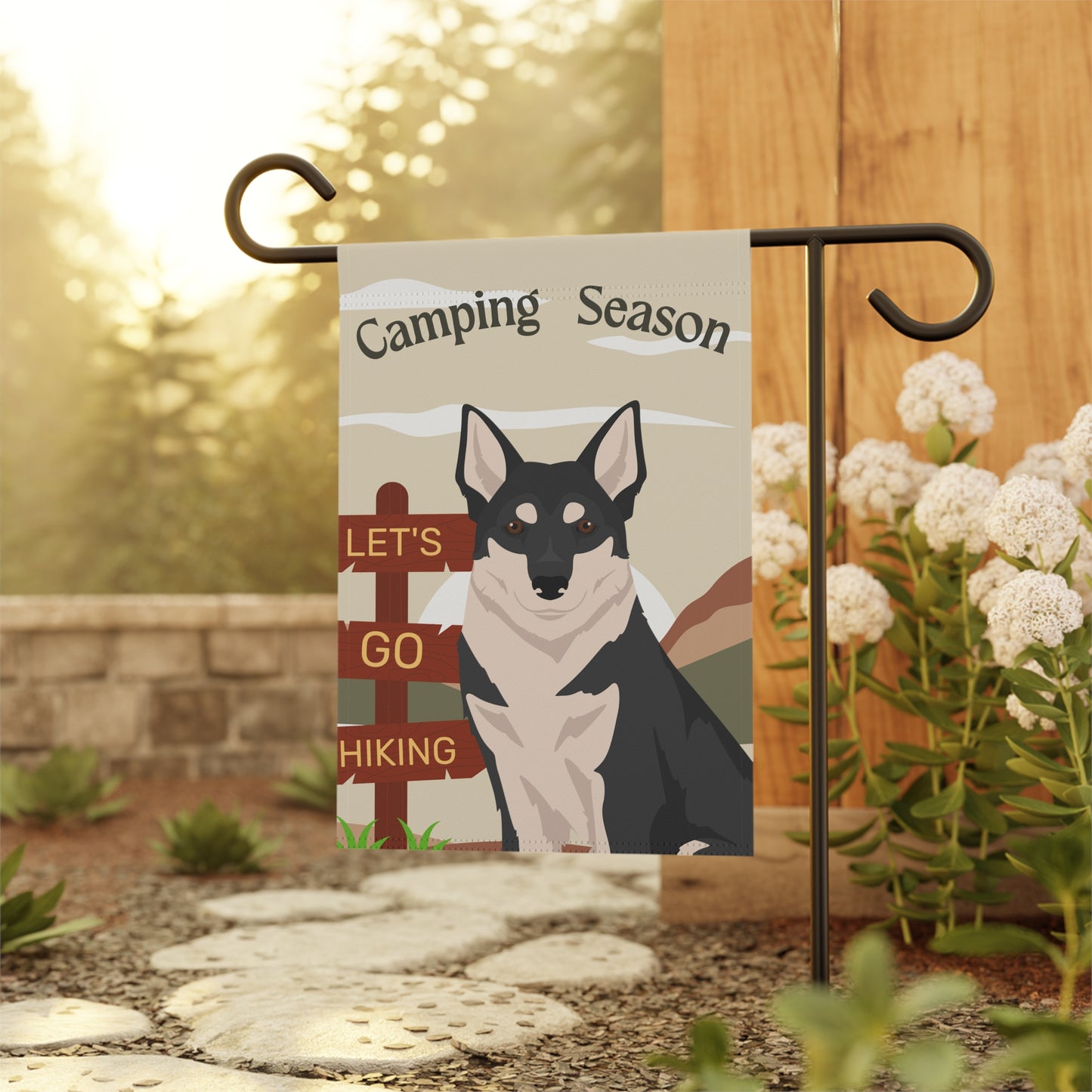 Swedish Vallhund Dog Camping Garden Flag