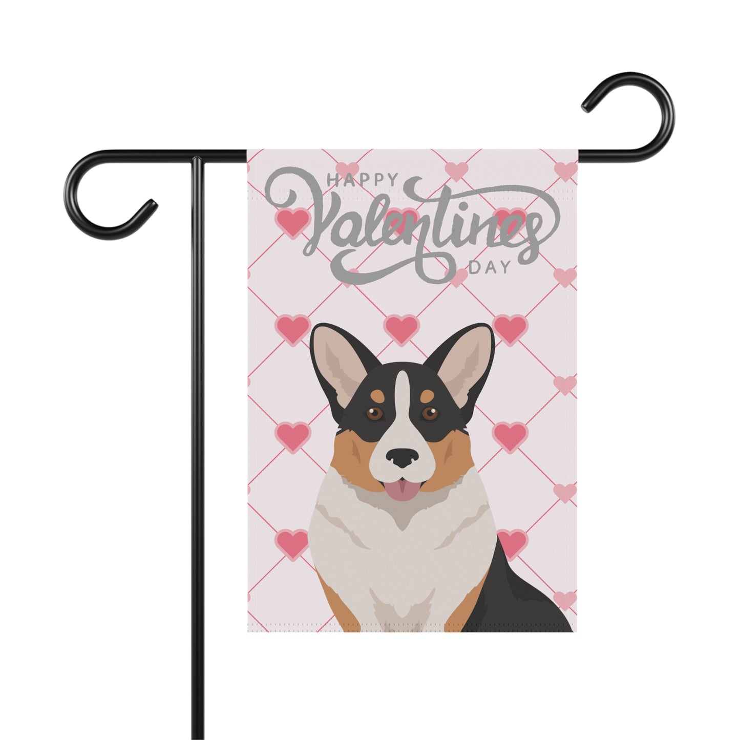 Cardigan Welsh Corgi Dog Valentines Day Garden Flag