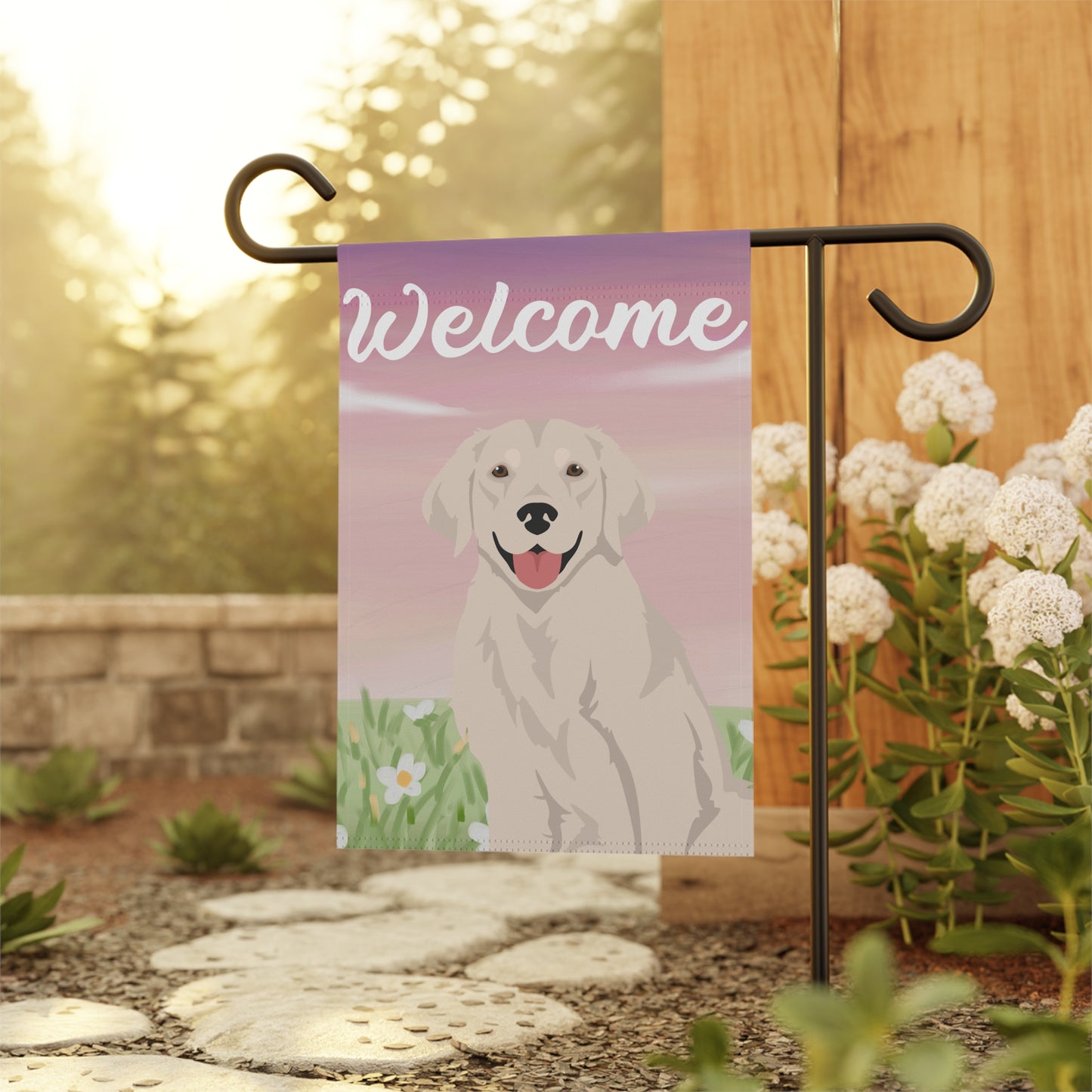 Golden Retriever Dog Welcome Garden Flag