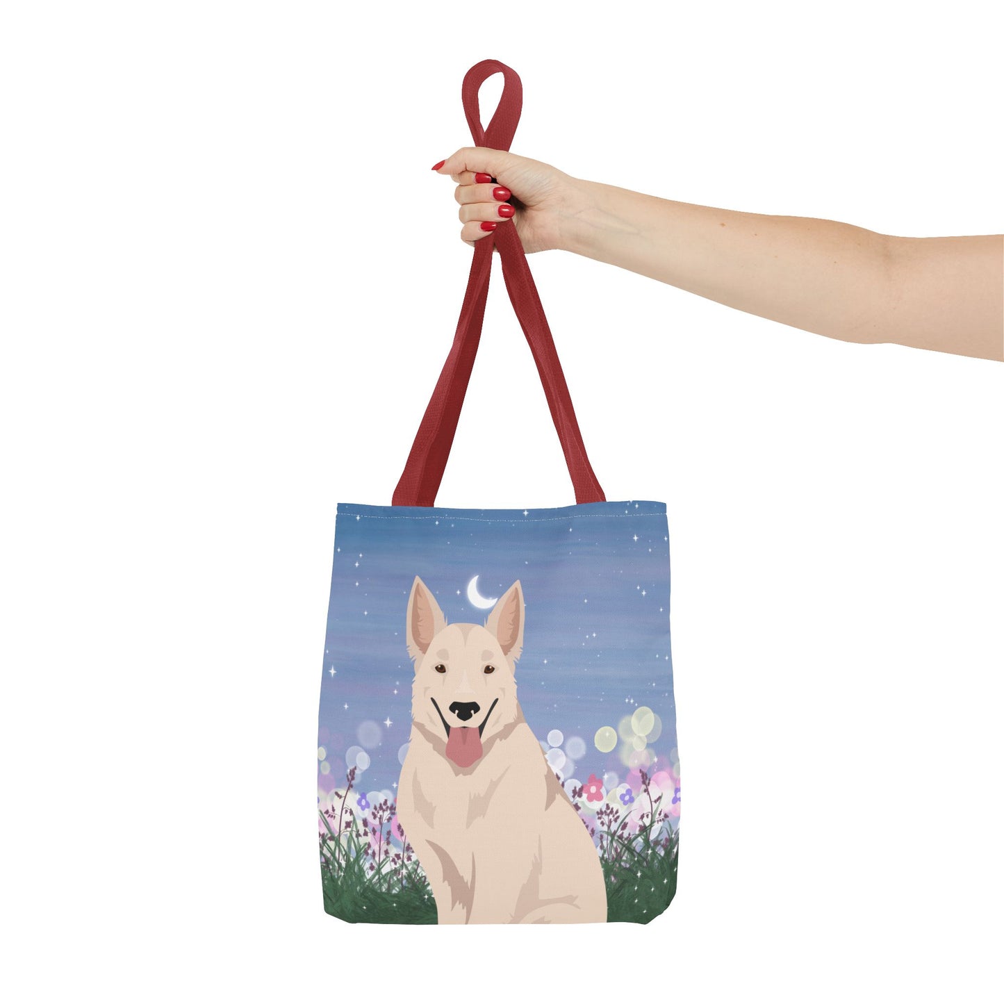 White Swiss Shepherd Dog Tote Bag 13x13