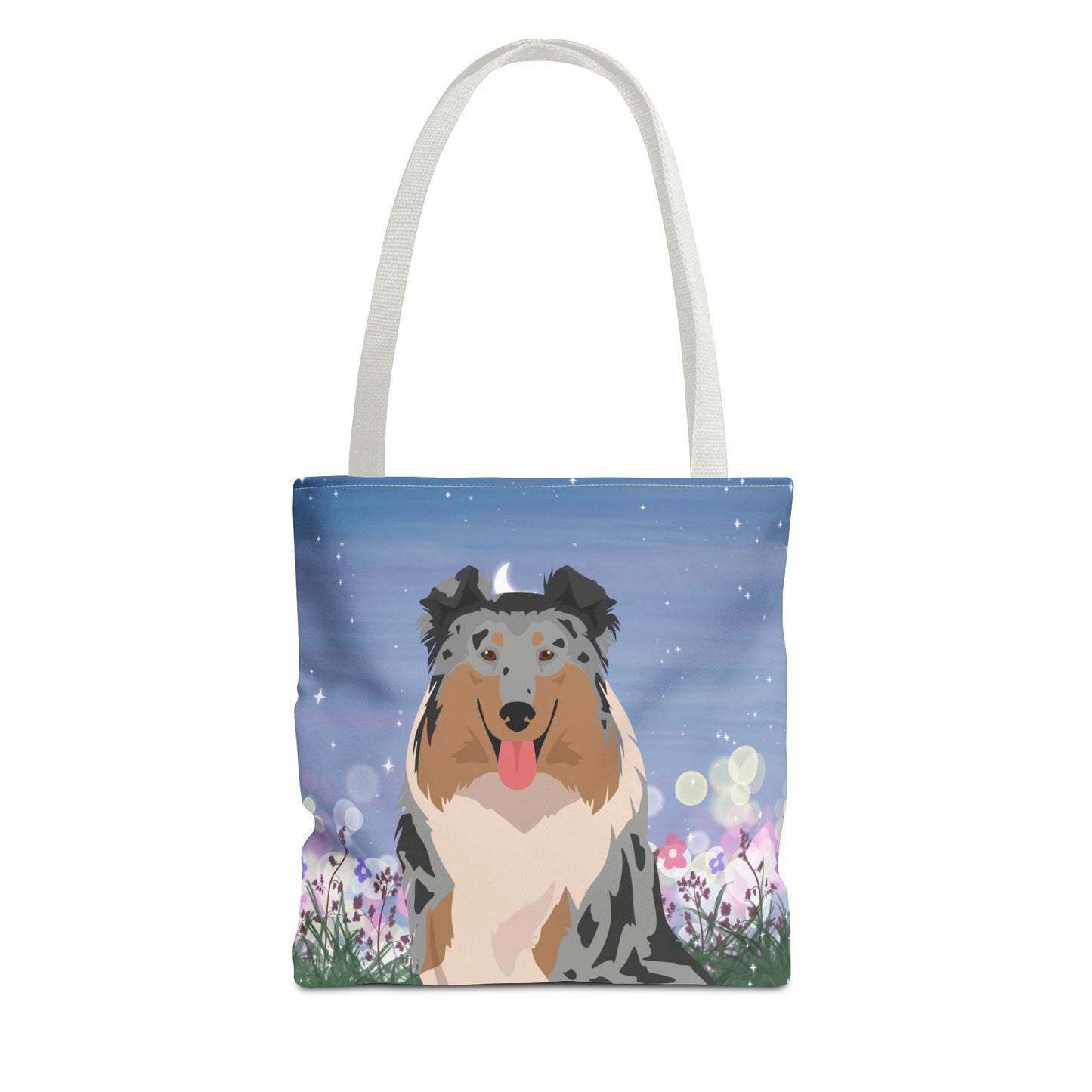 Collie Dog Tote Bag 13x13