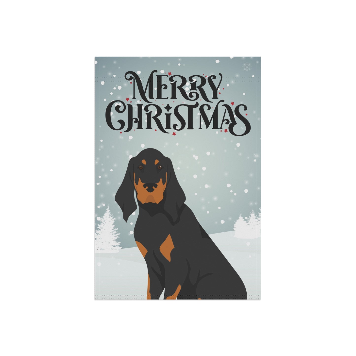 Black and Tan Coonhound Dog Garden Flag