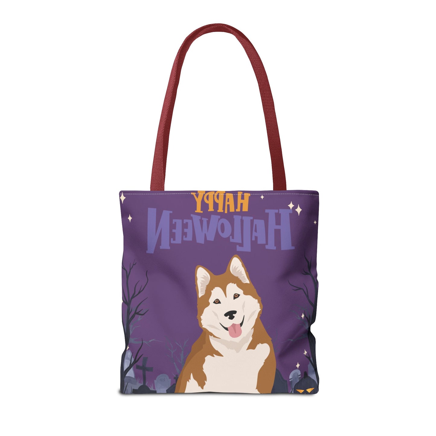 Alaskan Malamute Dog Happy Halloween Tote Bag 16x16
