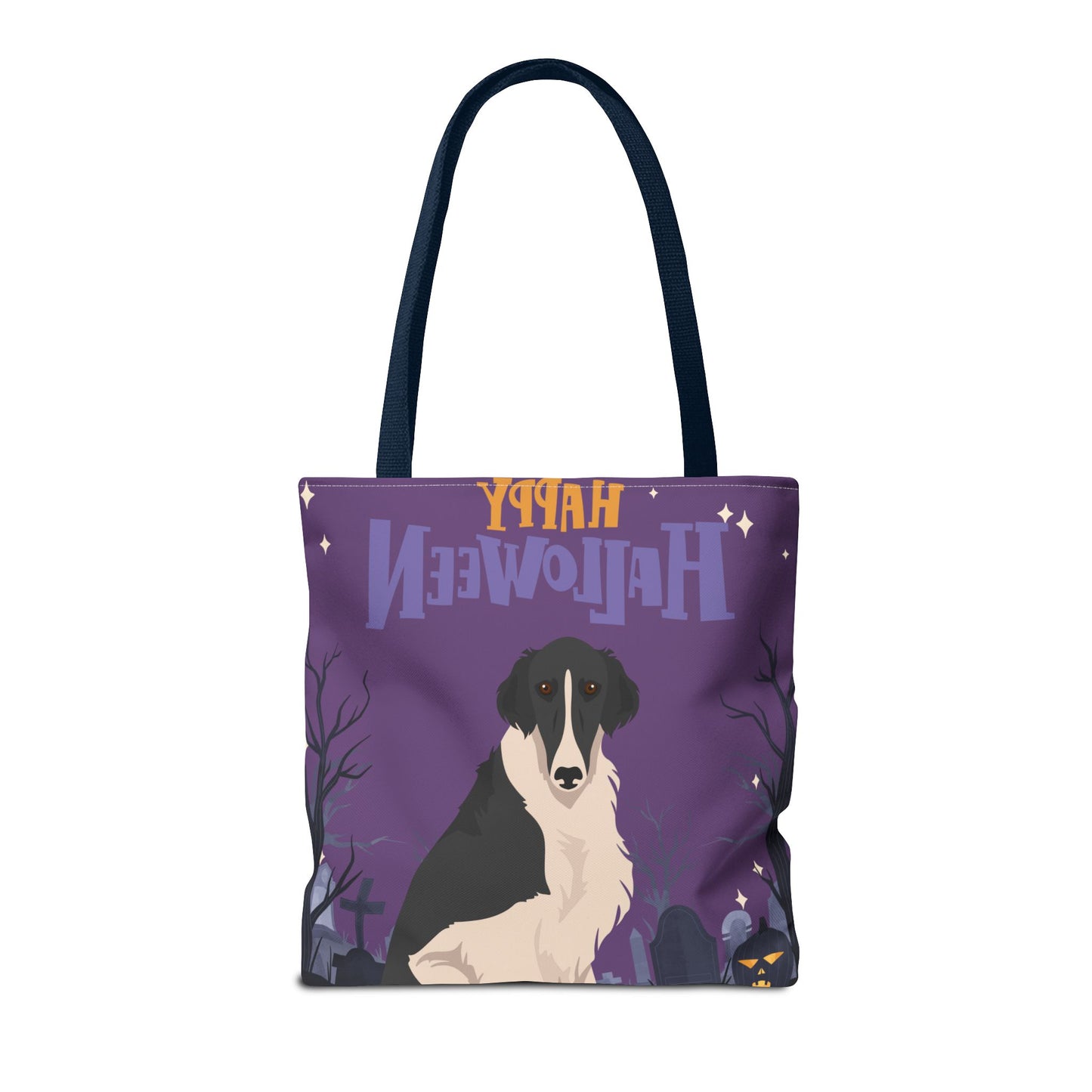 Borzoi Dog Happy Halloween Tote Bag 16x16