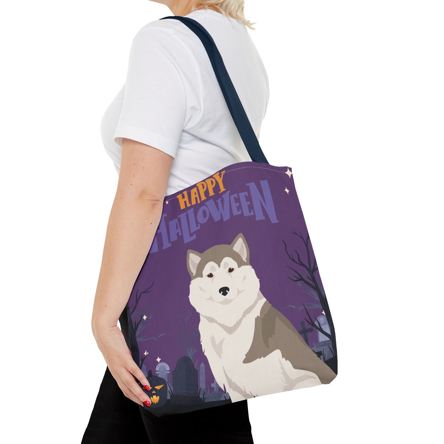 Greenland Dog Dog Happy Halloween Tote Bag 16x16