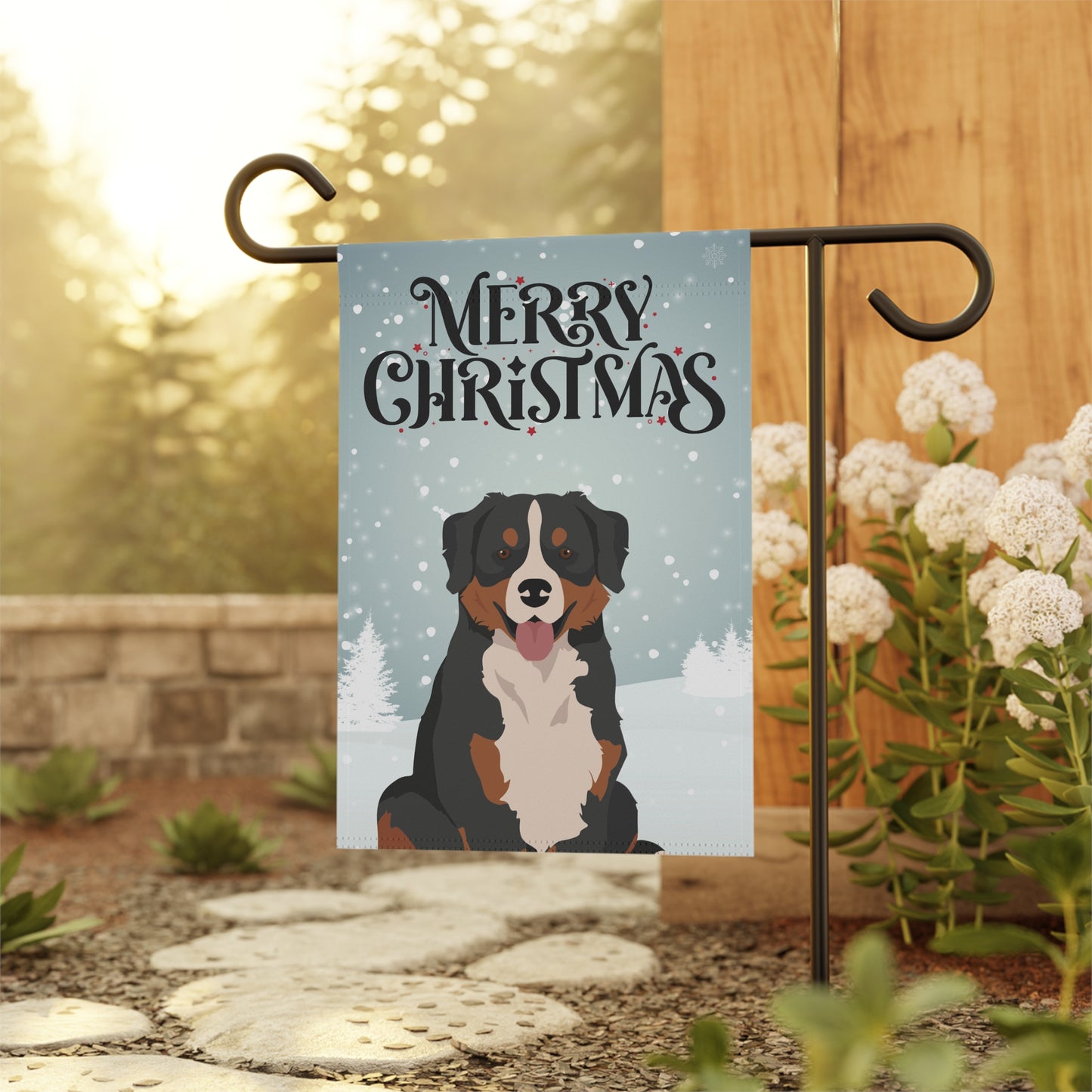 Bernese Mountain Dog Garden Flag
