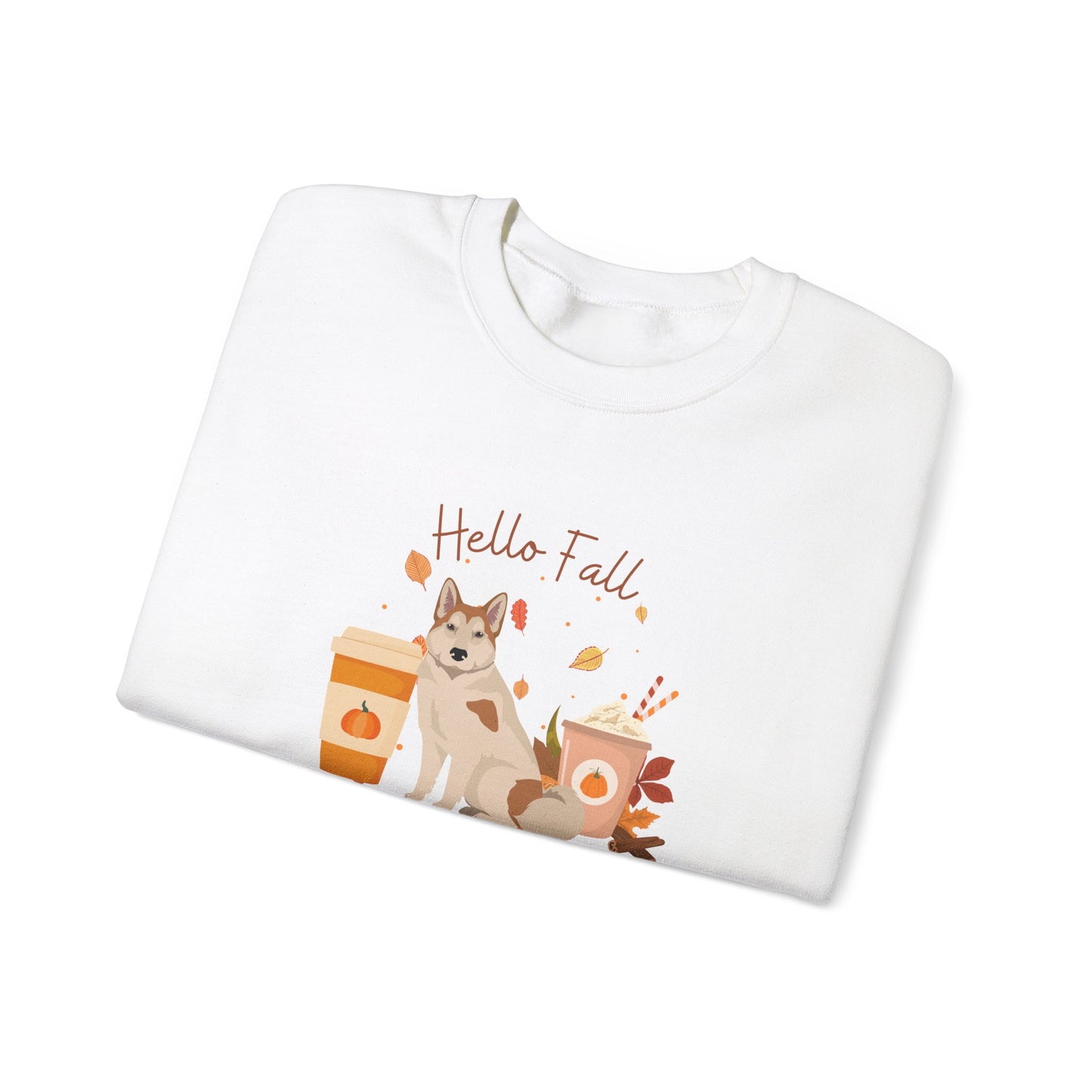 East Siberian Laika Dog Fall Unisex Heavy Blend Crewneck Sweatshirt