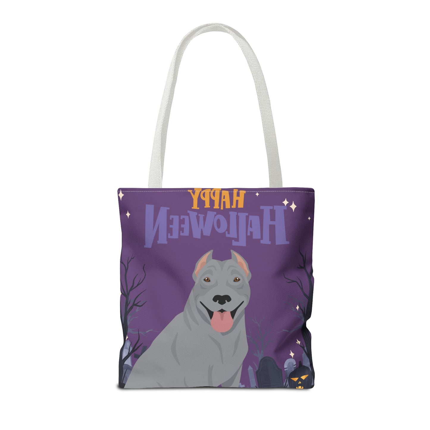 Pit Bull Dog Happy Halloween Tote Bag 16x16