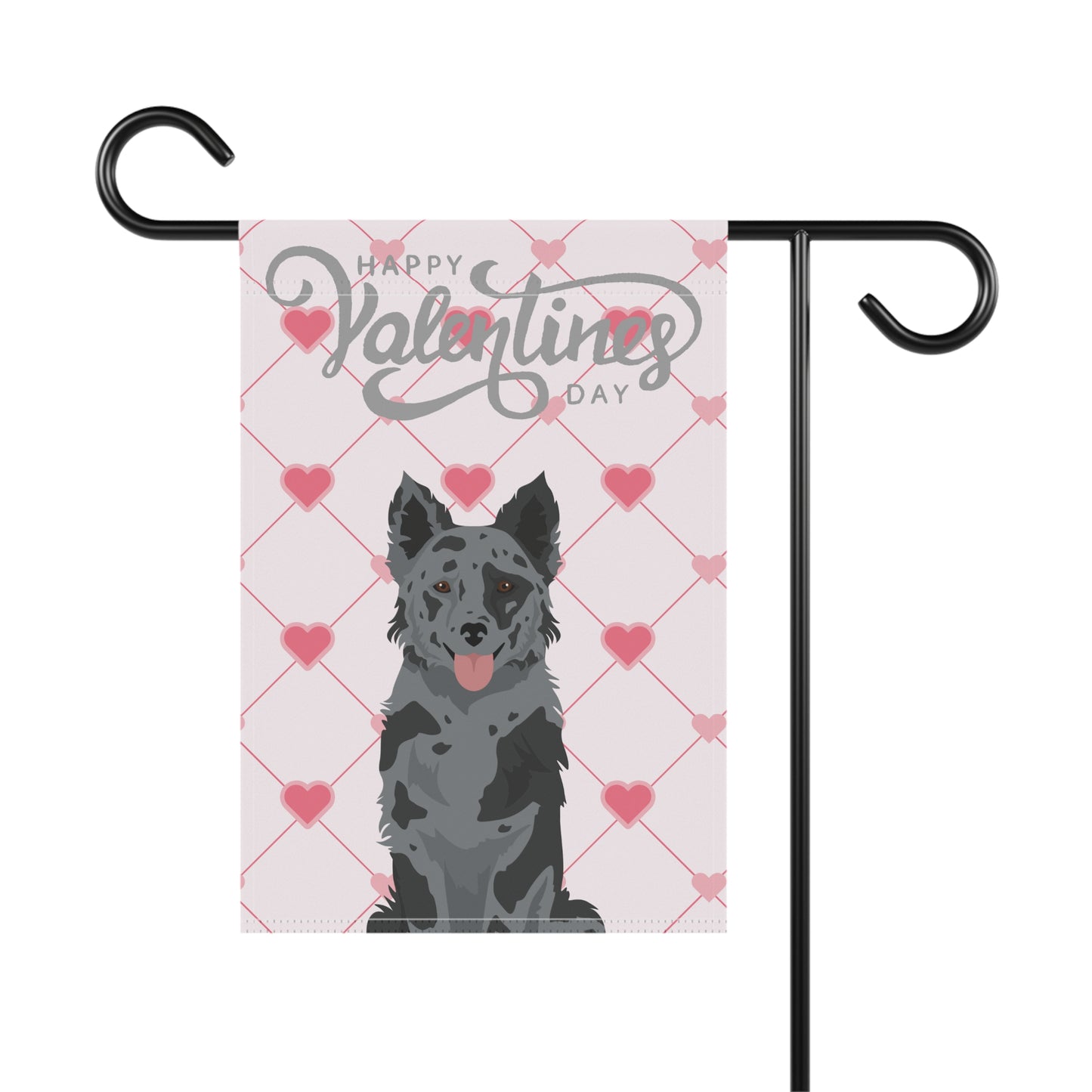 Mudi Dog Valentines Day Garden Flag
