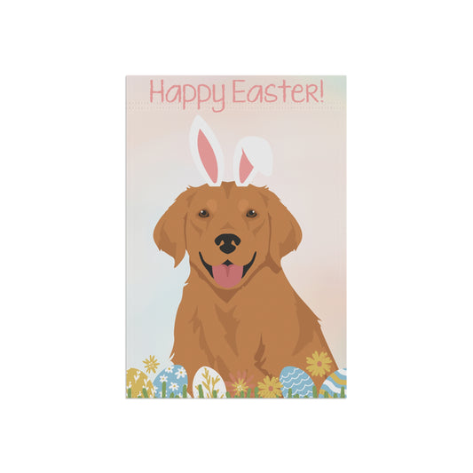 Golden Retriever Dog Happy Easter Garden Flag