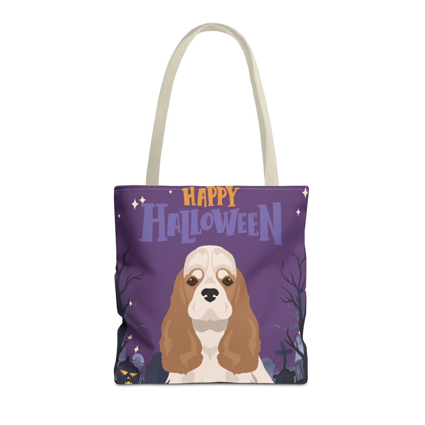 Cocker Spaniel Dog Happy Halloween Tote Bag 16x16