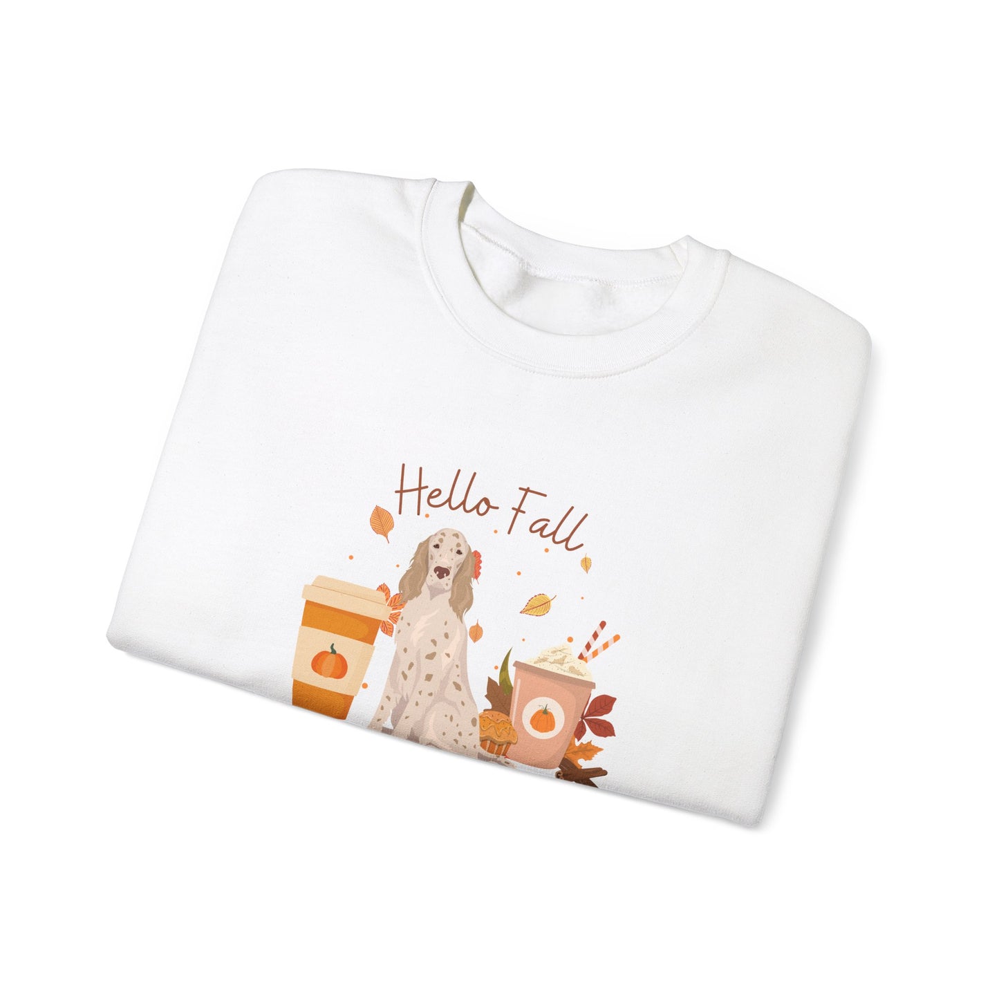 English Setter Dog Fall Unisex Heavy Blend Crewneck Sweatshirt