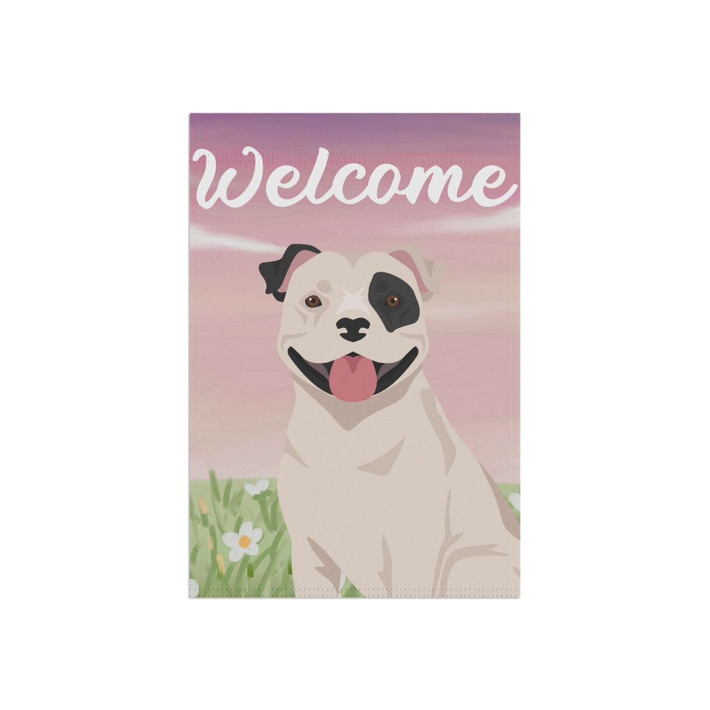 Staffordshire Bull Terrier Dog Welcome Garden Flag