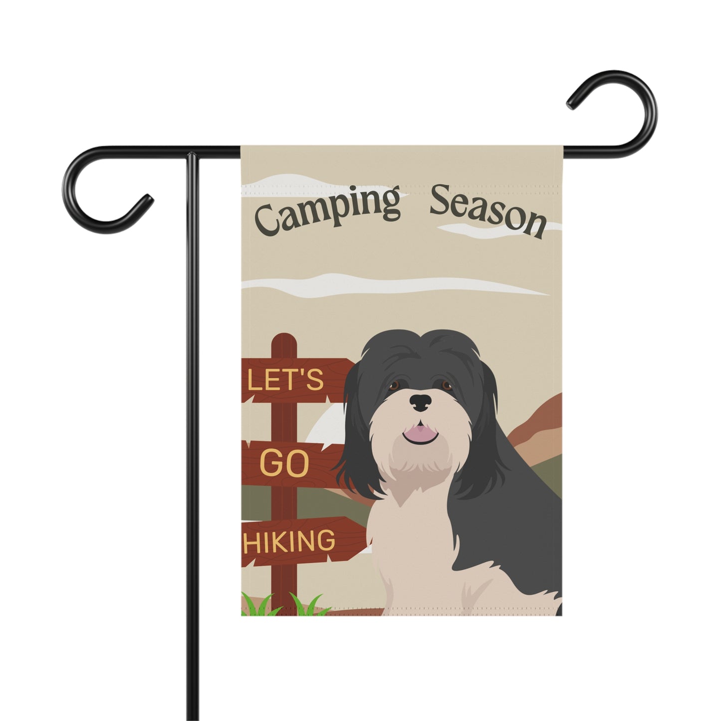 Lhasa Apso Dog Camping Garden Flag