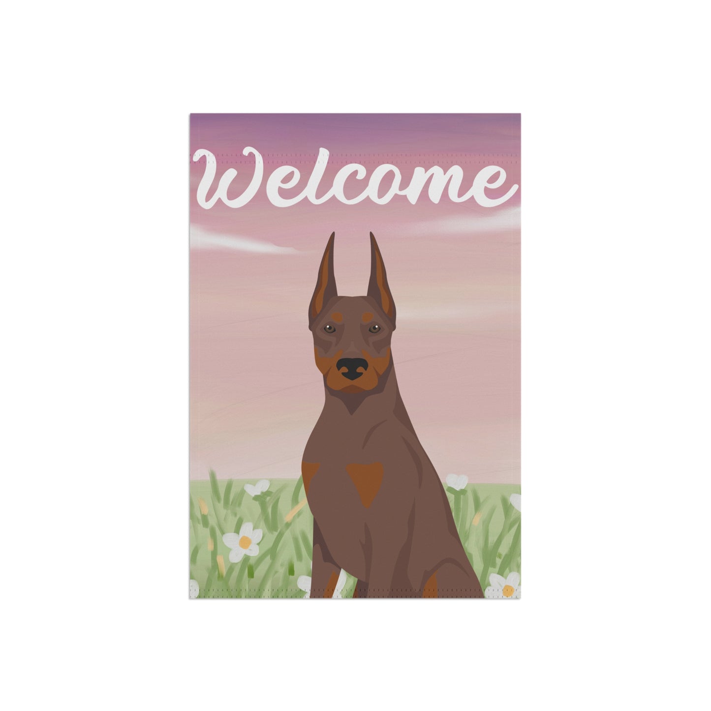 Doberman Pinscher Dog Welcome Garden Flag