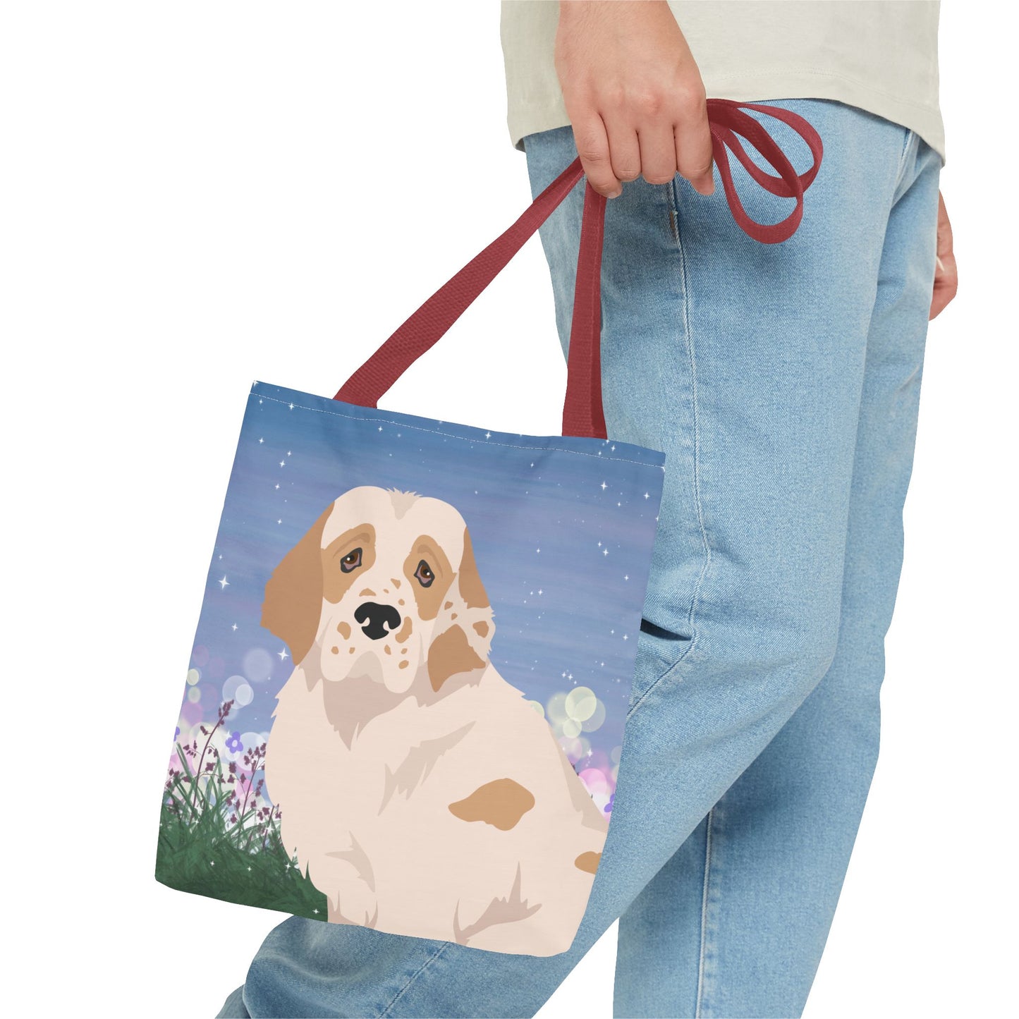 Clumber Spaniel Dog Tote Bag 13x13