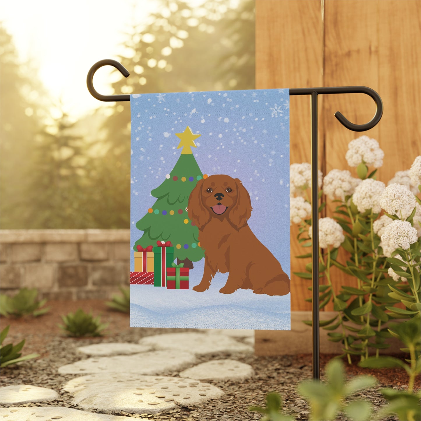 Cavalier King Charles Spaniel Dog Garden Flag