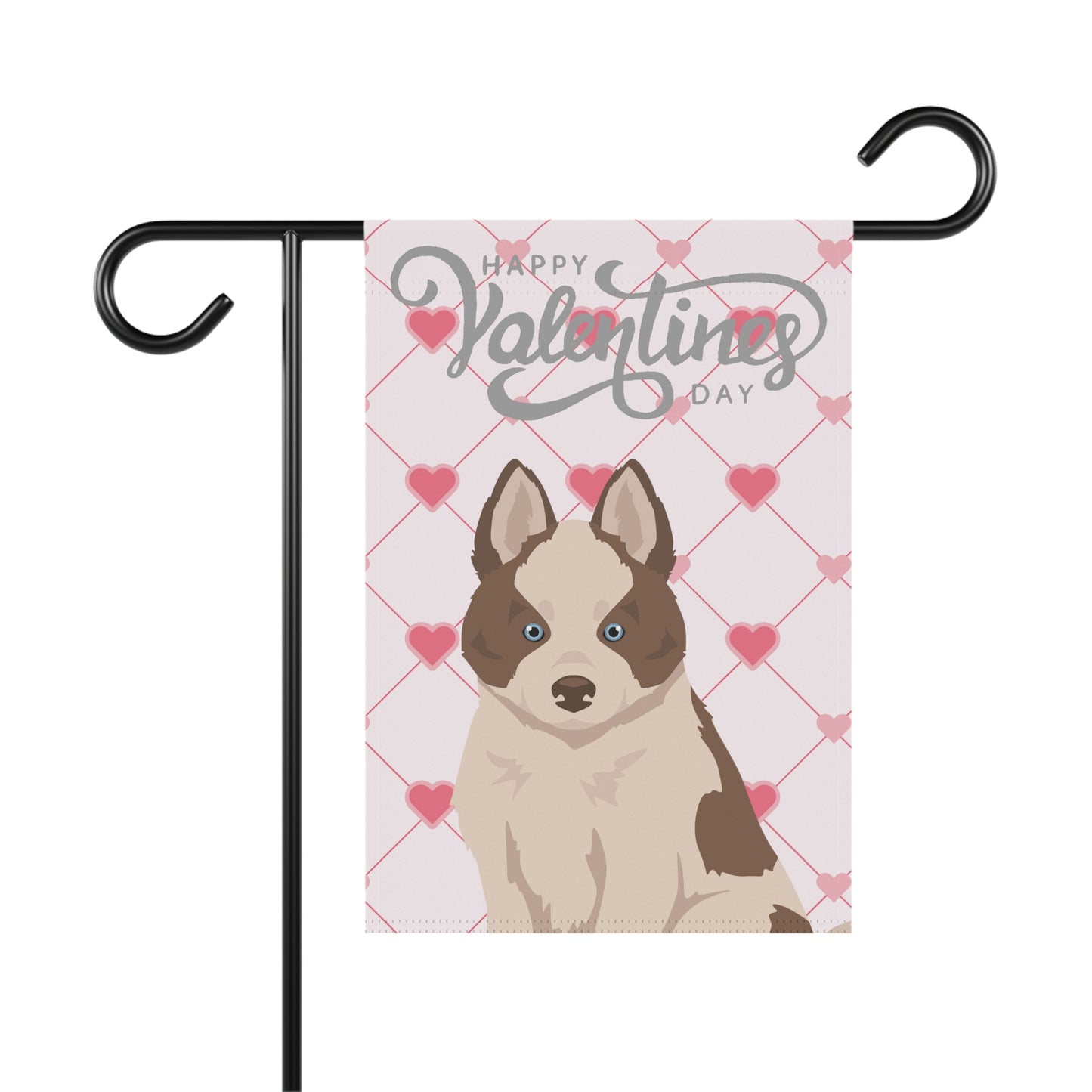 Yakutian Laika Dog Valentines Day Garden Flag
