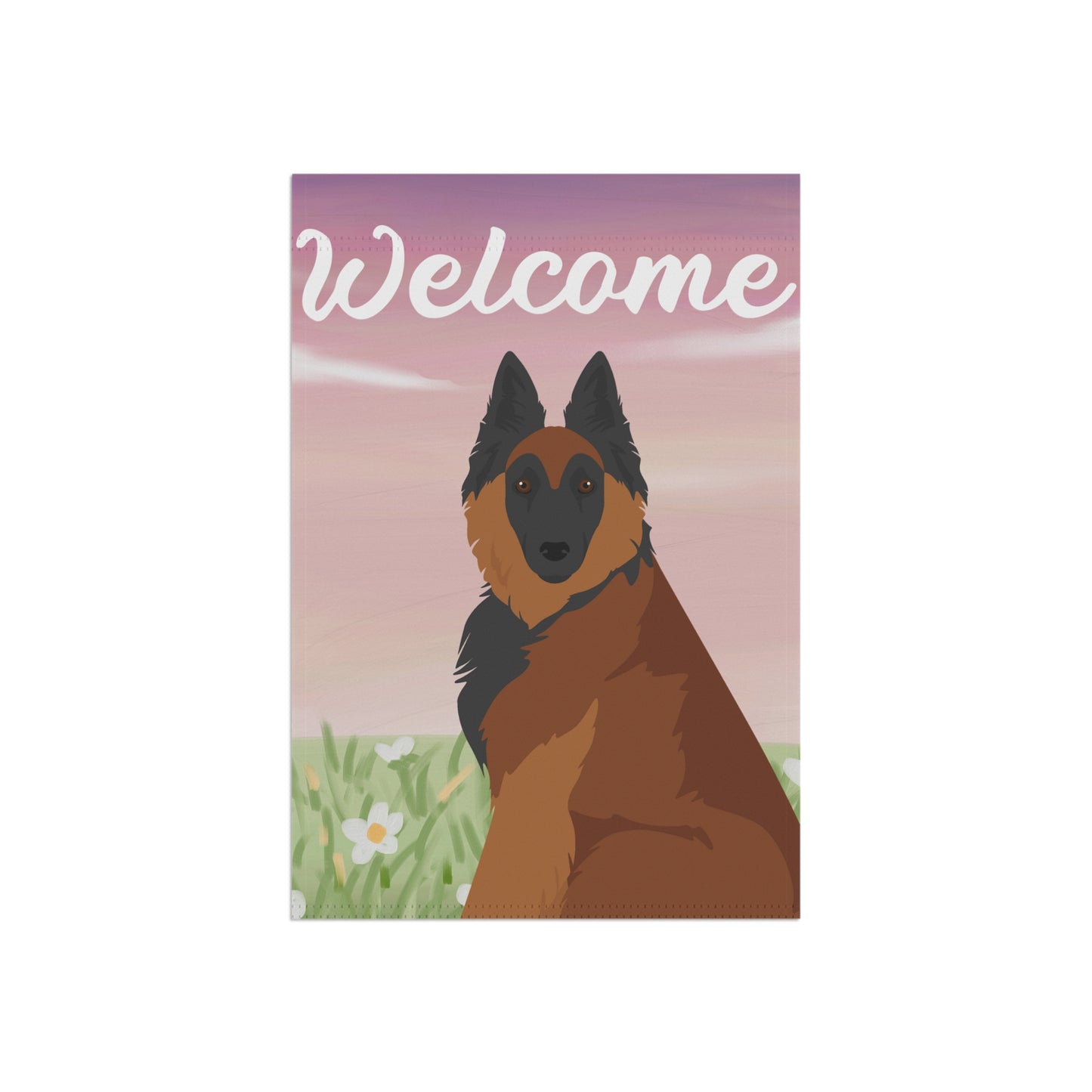 Belgian Tervuren Dog Welcome Garden Flag