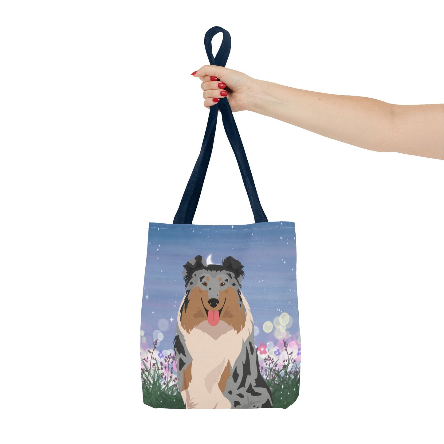 Collie Dog Tote Bag 13x13