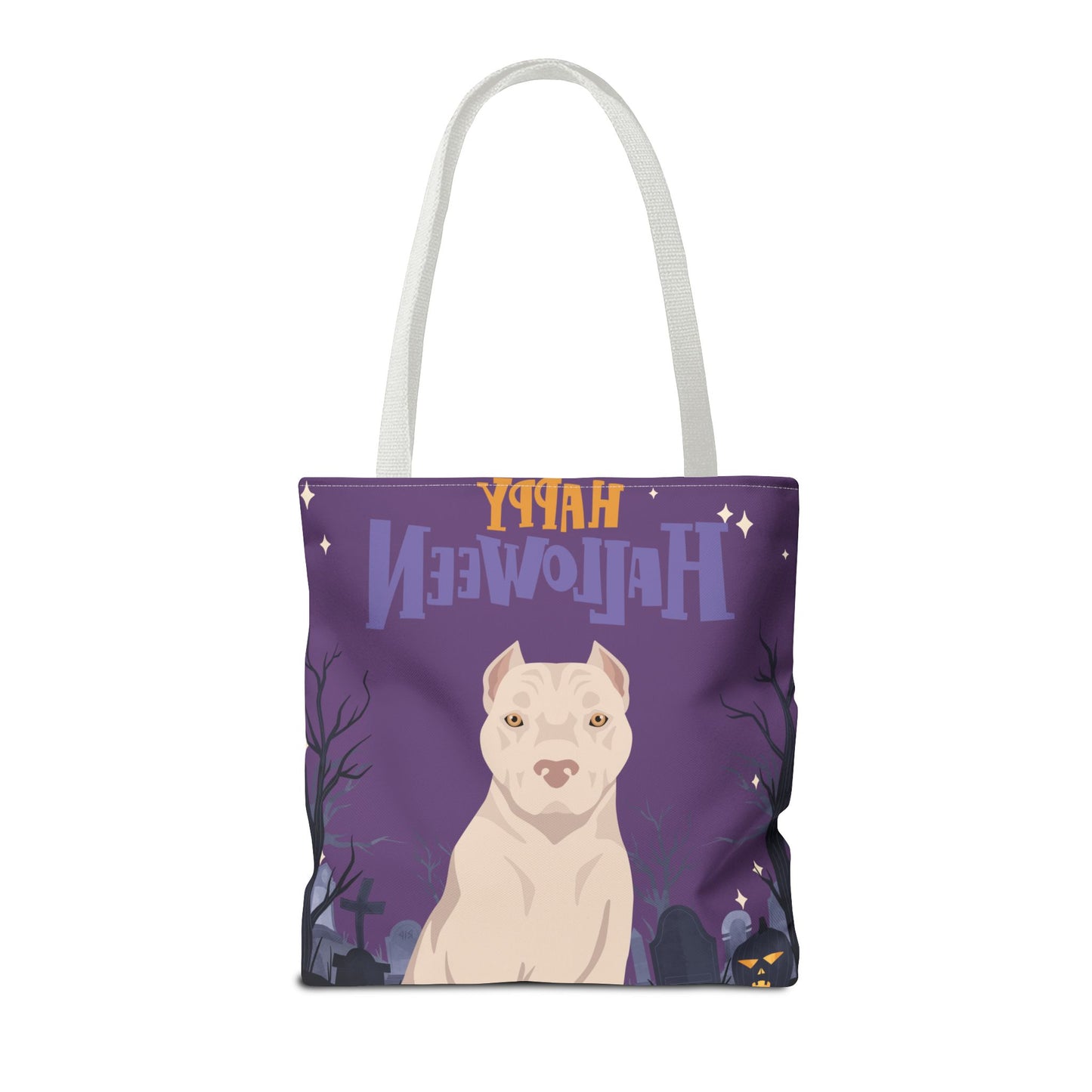 American Staffordshire Terrier Dog Happy Halloween Tote Bag 16x16