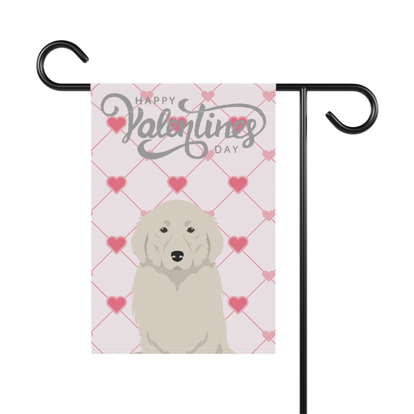 Great Pyrenees Dog Valentines Day Garden Flag