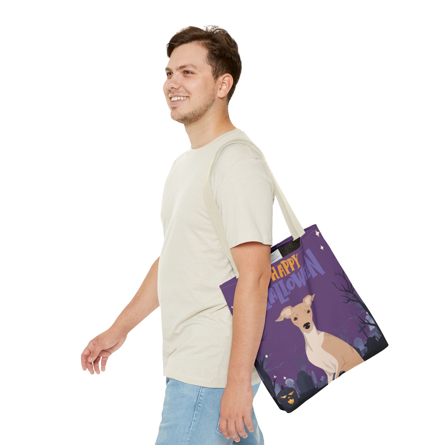 Italian Greyhound Dog Happy Halloween Tote Bag 16x16