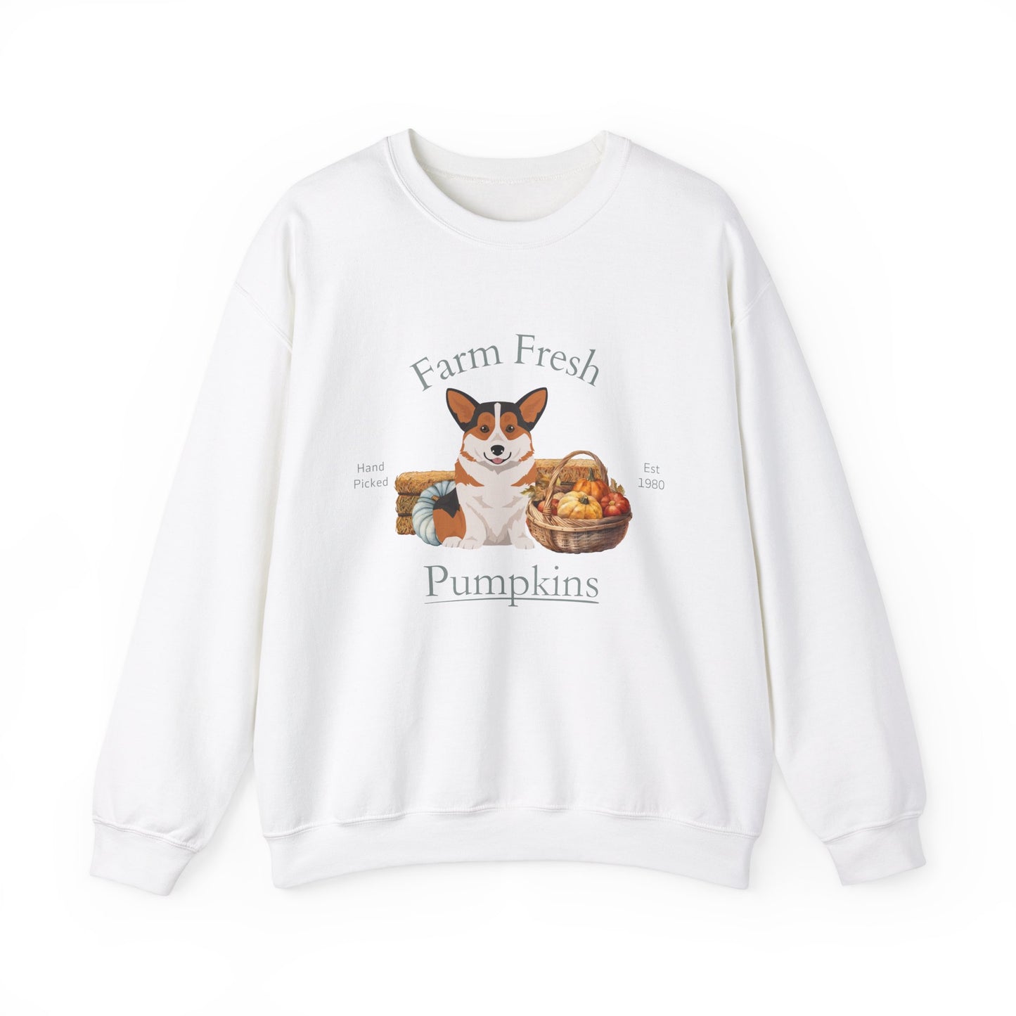 Pembroke Welsh Corgi Dog Fall Halloween Unisex Heavy Blend Crewneck Sweatshirt