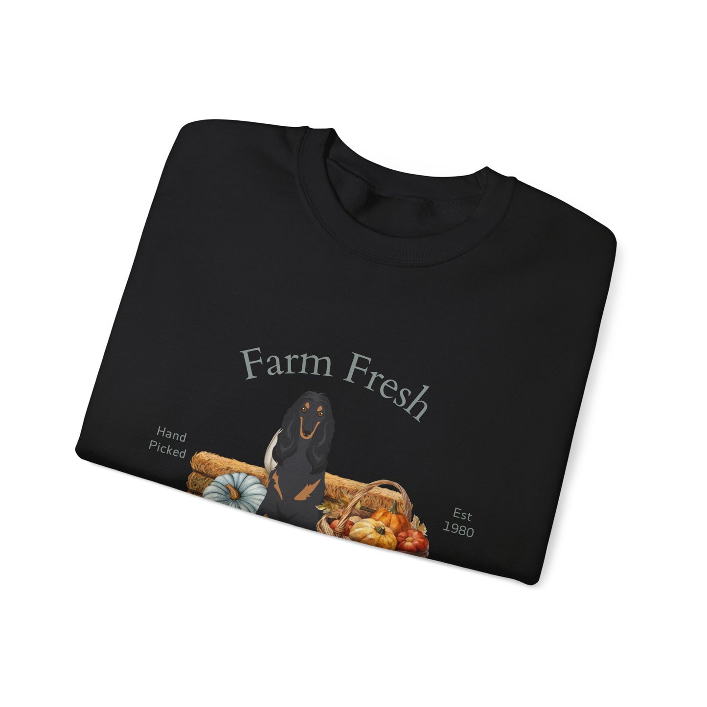 Afghan Hound Dog Fall Farm Fresh Unisex Heavy Blend Crewneck Sweatshirt
