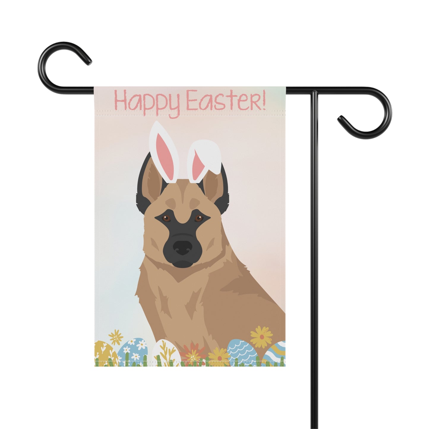 Hallefors Elkhound Dog Happy Easter Garden Flag