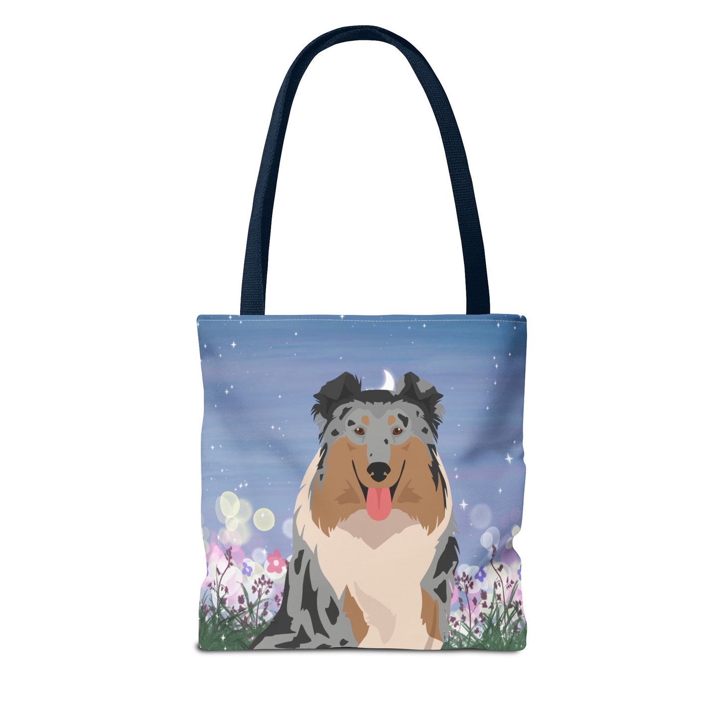 Collie Dog Tote Bag 13x13