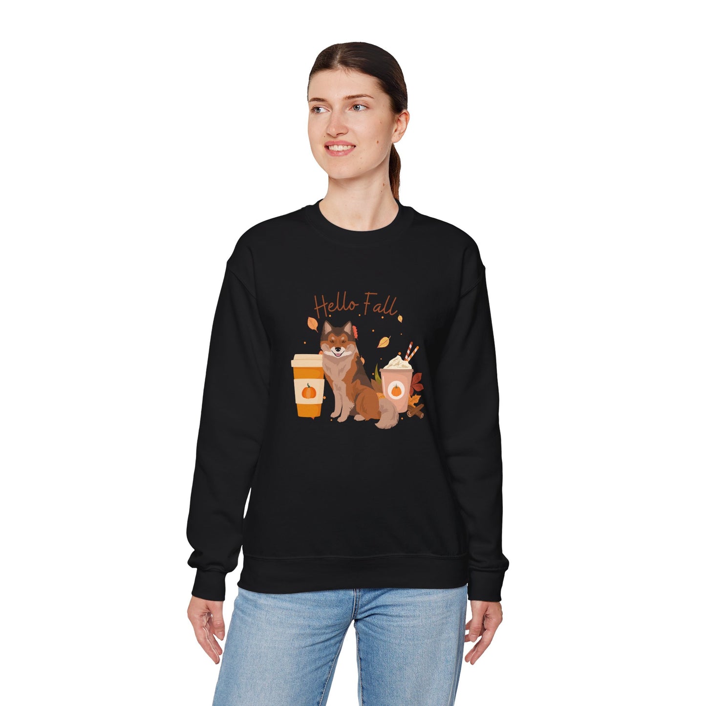 Nenets Herding Laika Dog Fall Halloween Unisex Heavy Blend Crewneck Sweatshirt