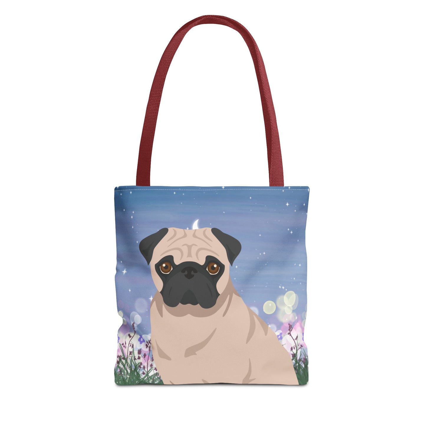 Pug Dog Tote Bag 13x13
