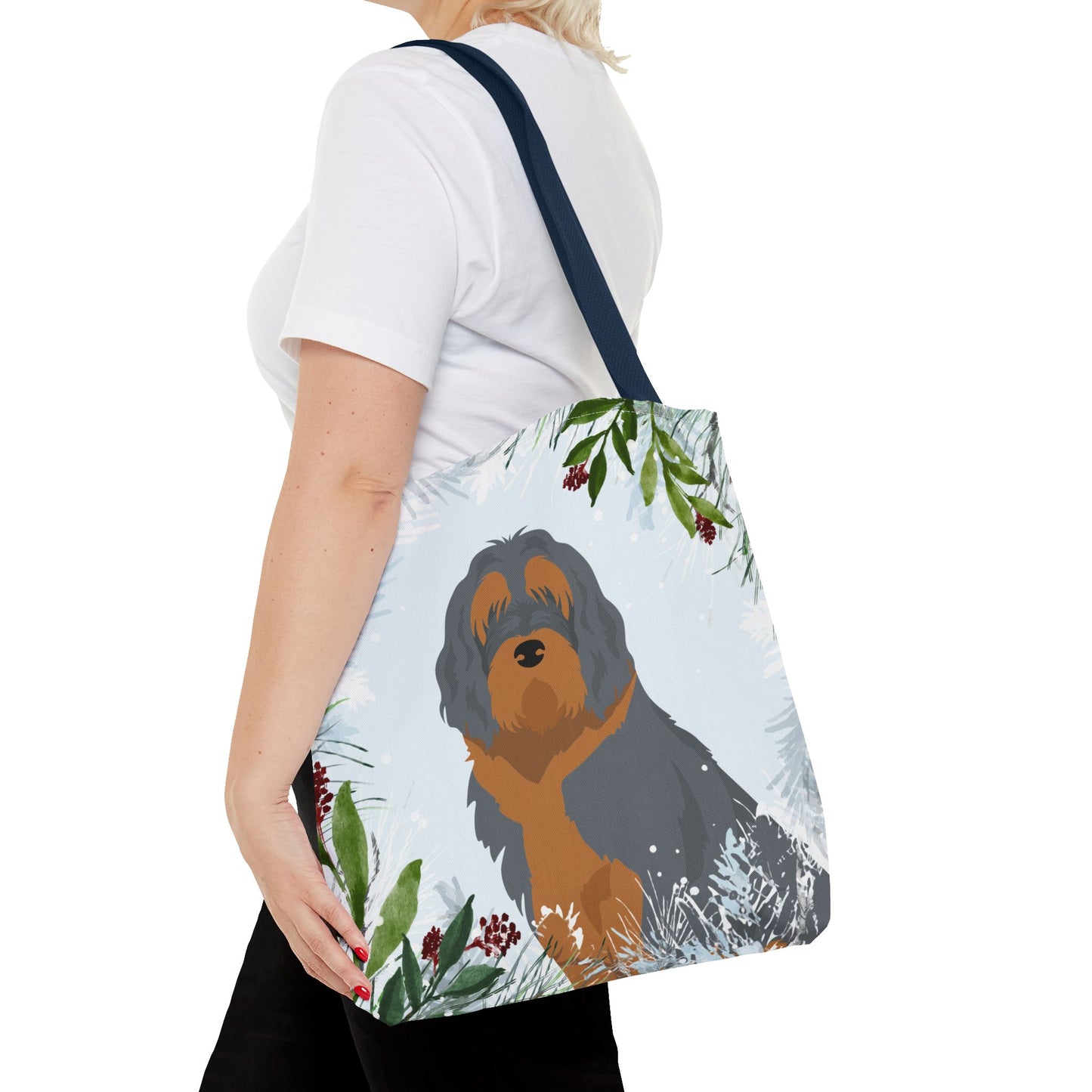Otterhound Dog Christmas Holiday Tote Bag 16x16