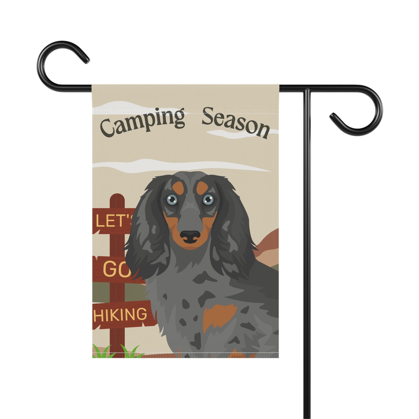 Dachshund Dog Camping Garden Flag