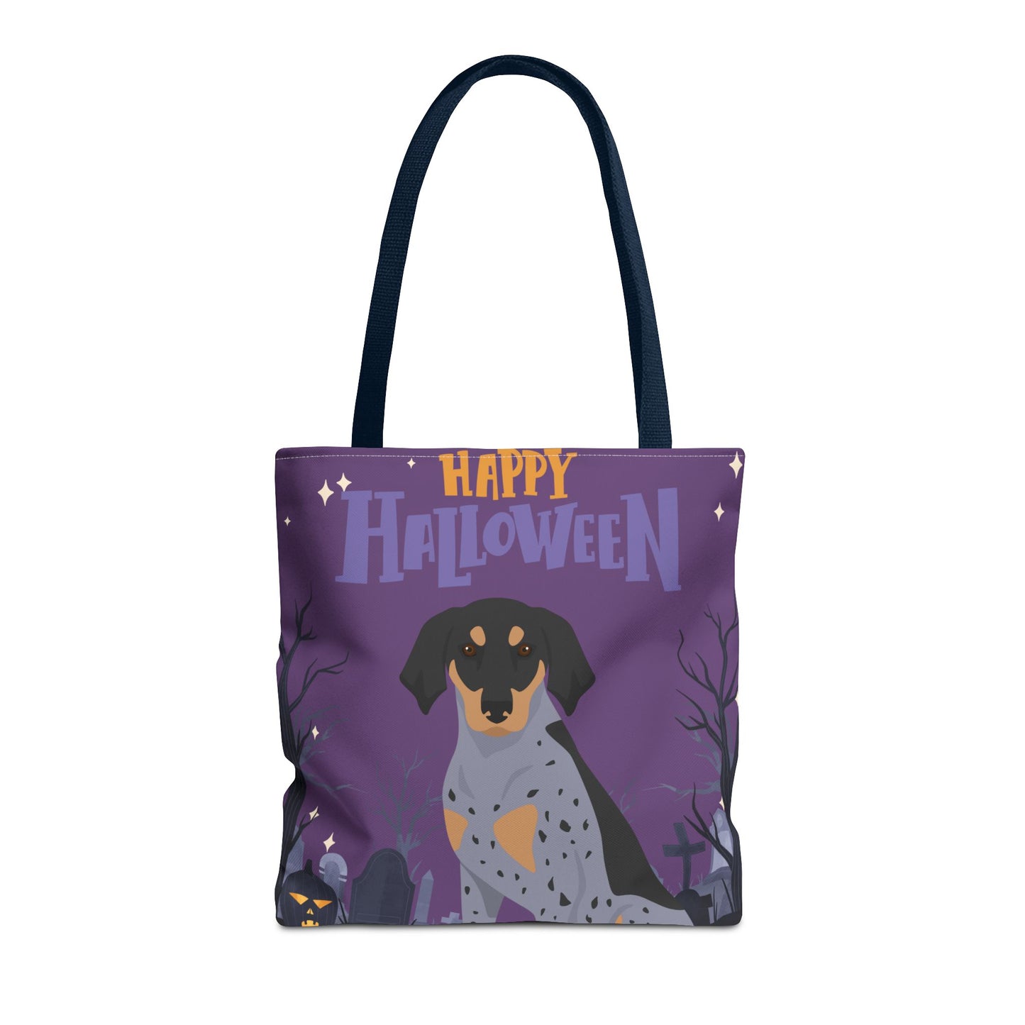 Bluetick Coonhound Dog Happy Halloween Tote Bag 16x16