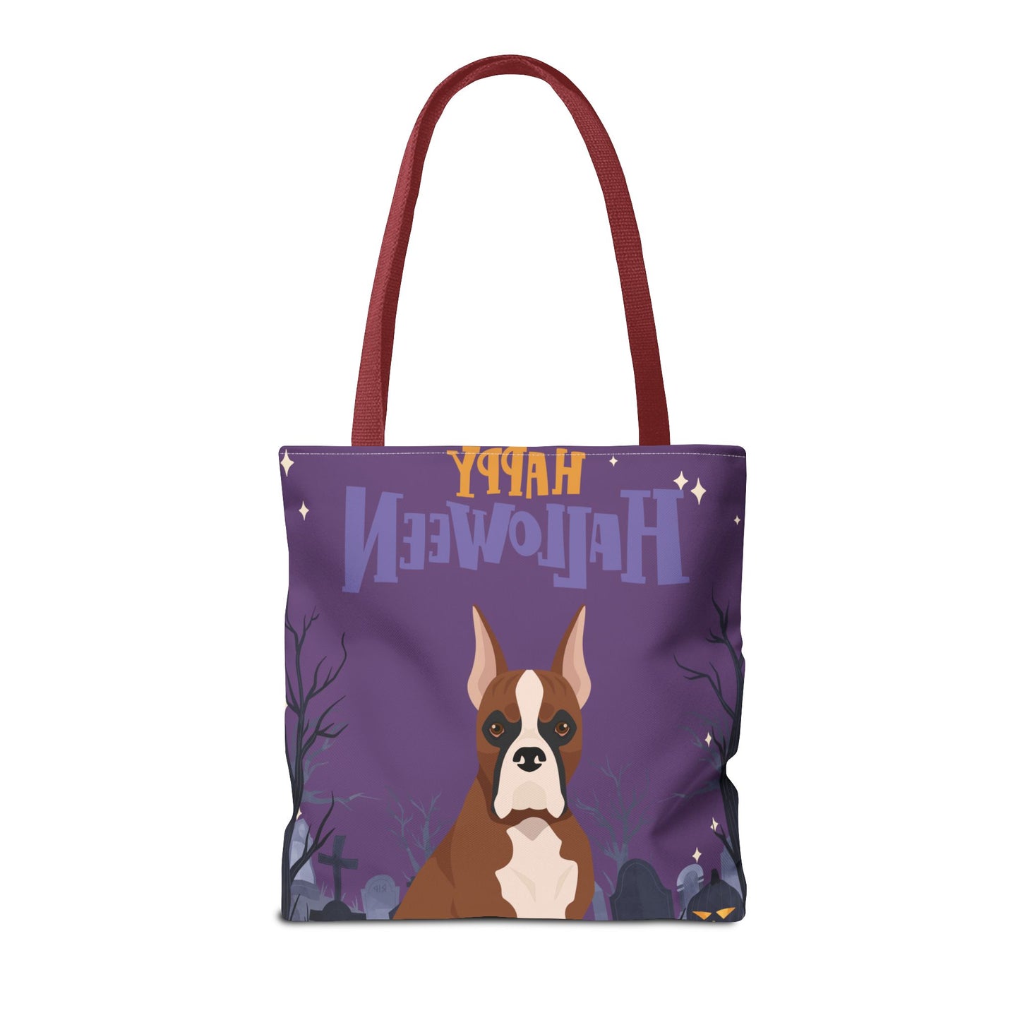 Boxer Dog Happy Halloween Tote Bag 16x16