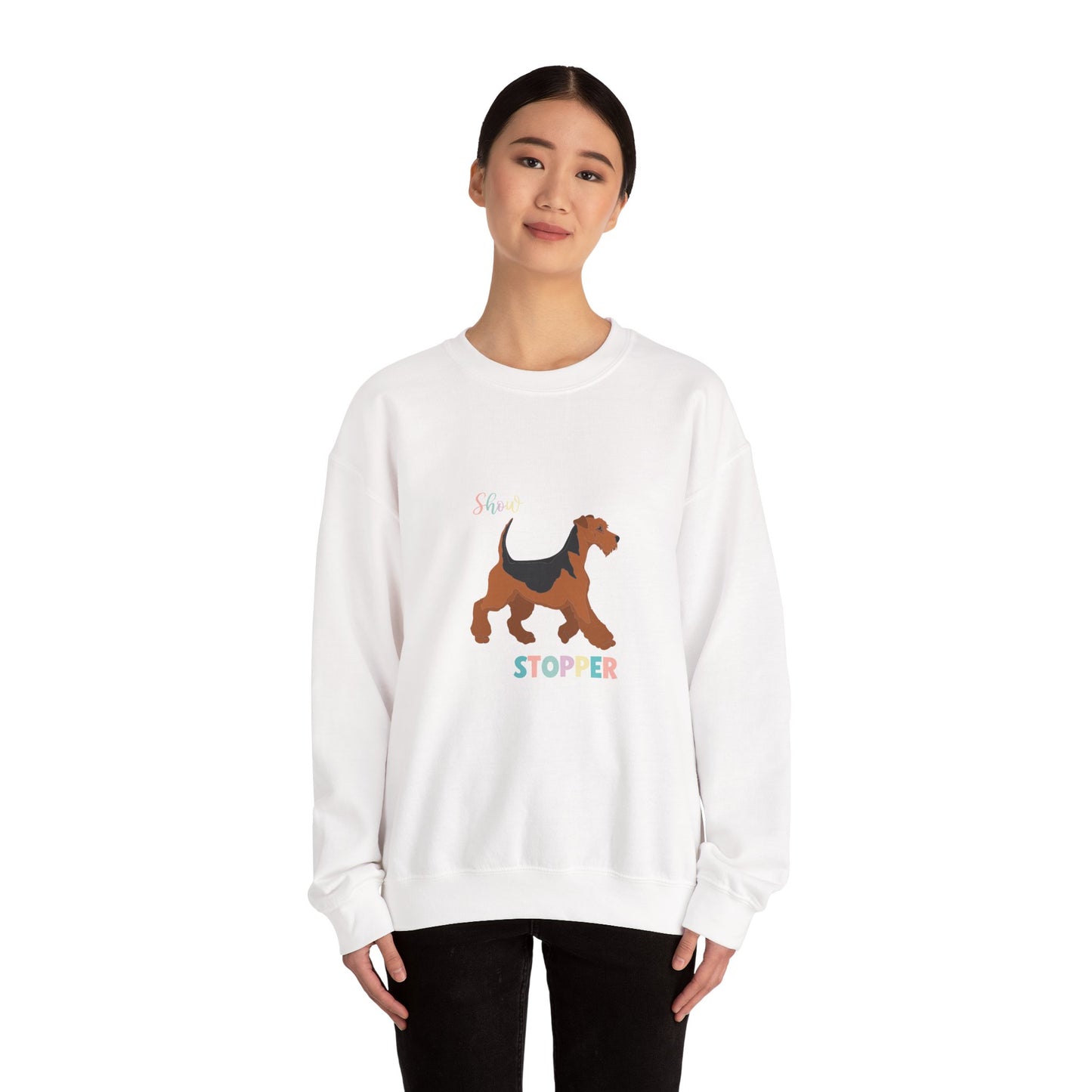 Airdale Terrier Dog Unisex Heavy Blend Crewneck Sweatshirt