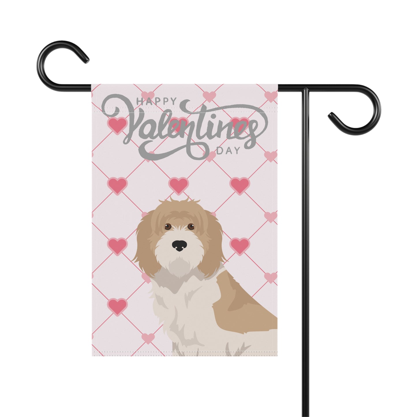 Grand Bassett Griffon Vendeen Dog Valentines Day Garden Flag